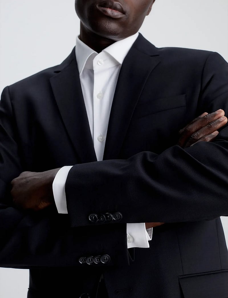 Calvin Klein - STRETCH WOOL SLIM SUIT BLAZER - einreiher - perfect black - 4