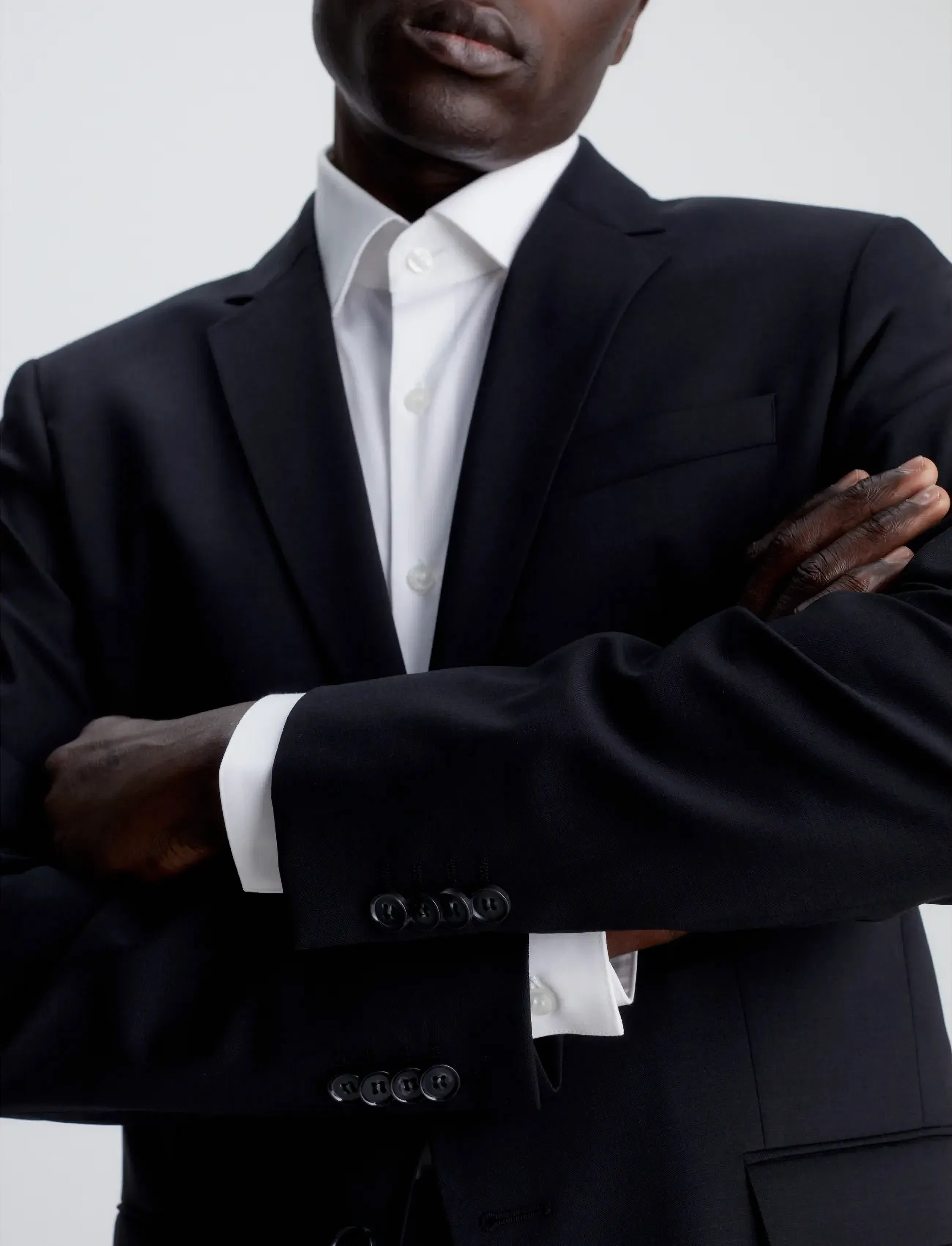 Calvin Klein - STRETCH WOOL SLIM SUIT BLAZER - einreiher - perfect black - 4