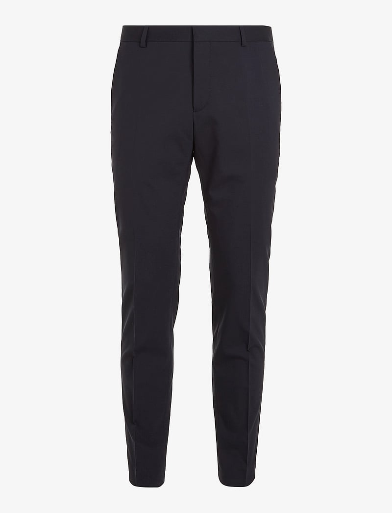 Calvin Klein - STRETCH WOOL SLIM SU - kostiuminės kelnės - midnight navy - 1