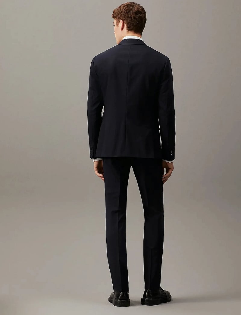 Calvin Klein - STRETCH WOOL SLIM SU - kostiuminės kelnės - midnight navy - 3