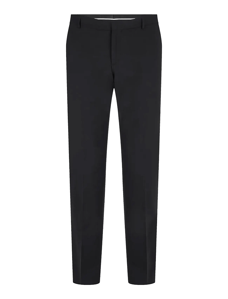 Calvin Klein - STRETCH WOOL SLIM SU - puvunhousut - perfect black - 1