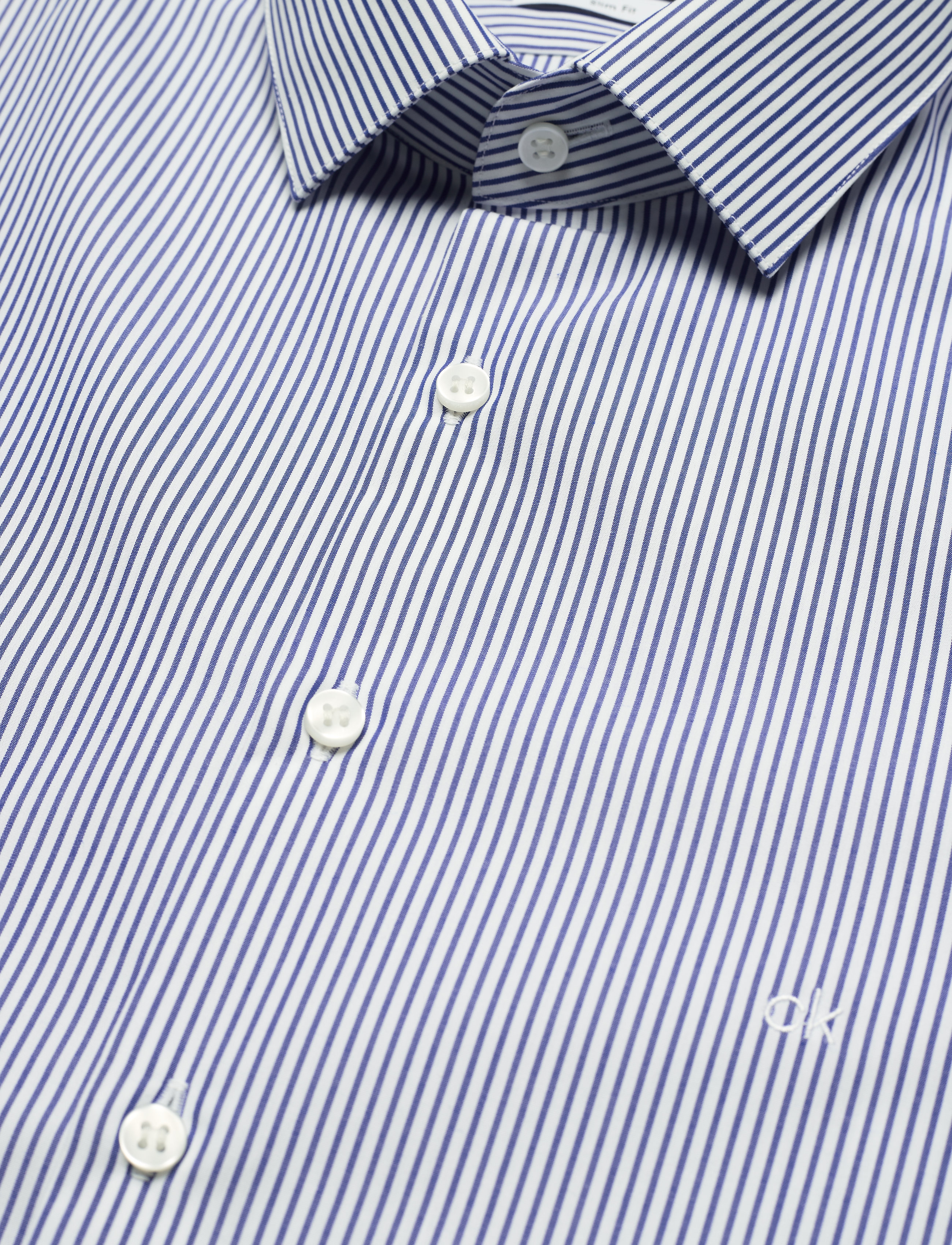 Calvin Klein - STRIPE EASY IRON SLIM SHIRT - royal blue - 3