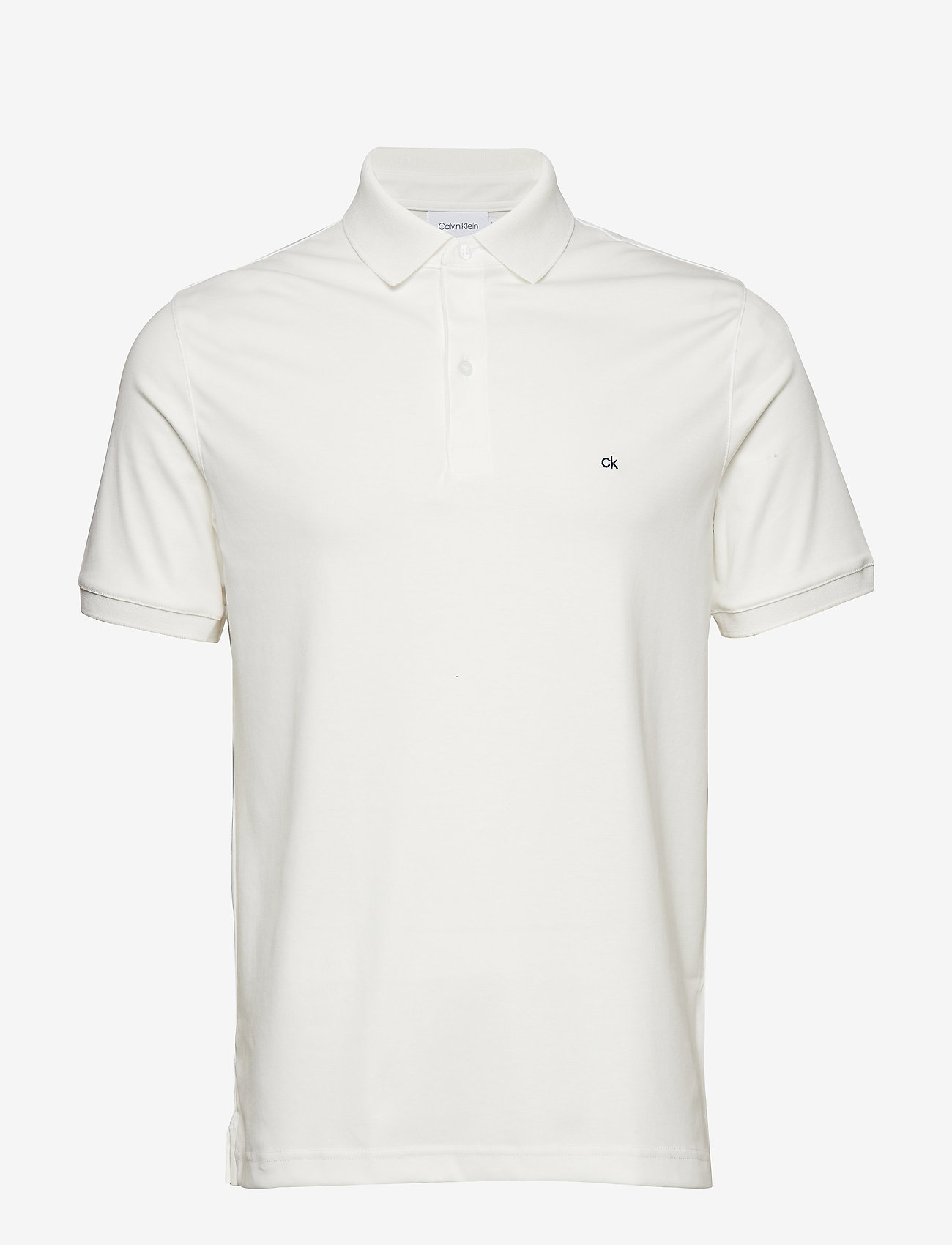 SOFT INTERLOCK CHEST LOGO POLO - CALVIN WHITE