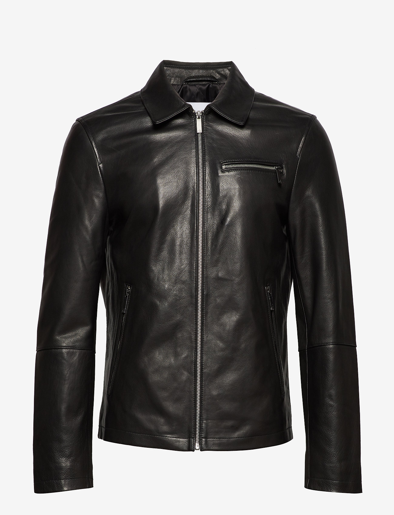 Calvin Klein - COW NAPPA BIKER BLOUSON - perfect black - 0