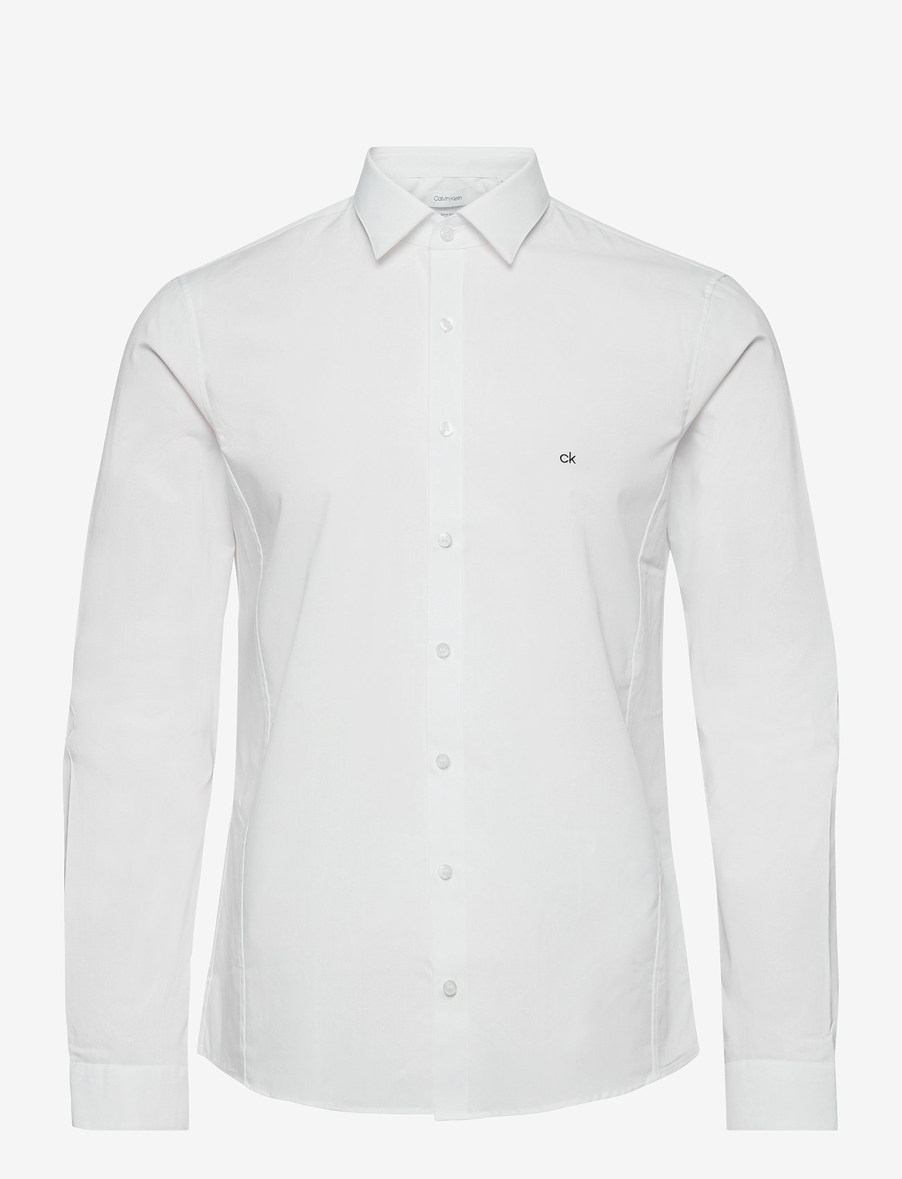 Calvin Klein - SP POPLIN STRETCH EX SLIM SHIRT - df white - 0