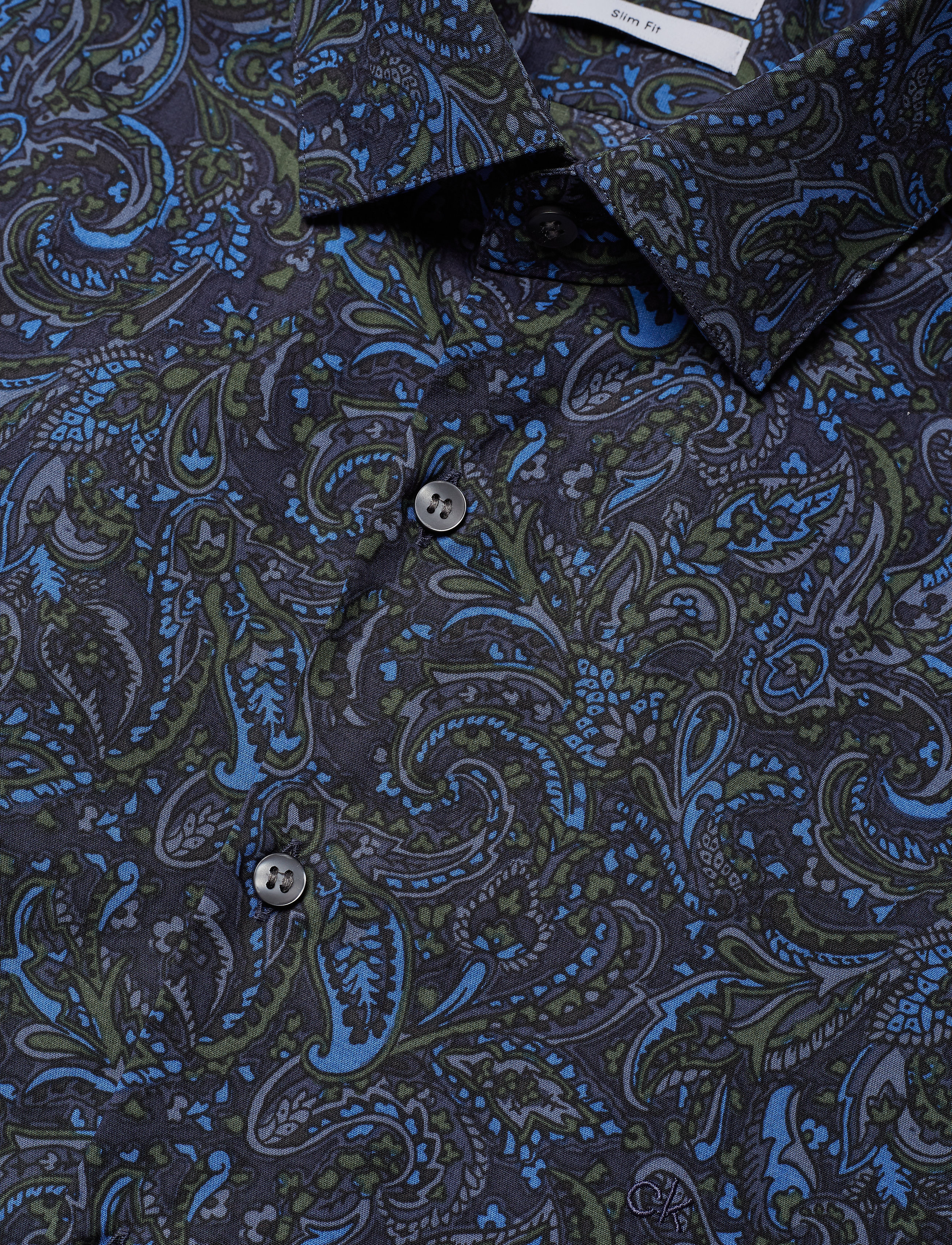 Calvin Klein - PAISLEY STRETCH SLIM - df forest - 3