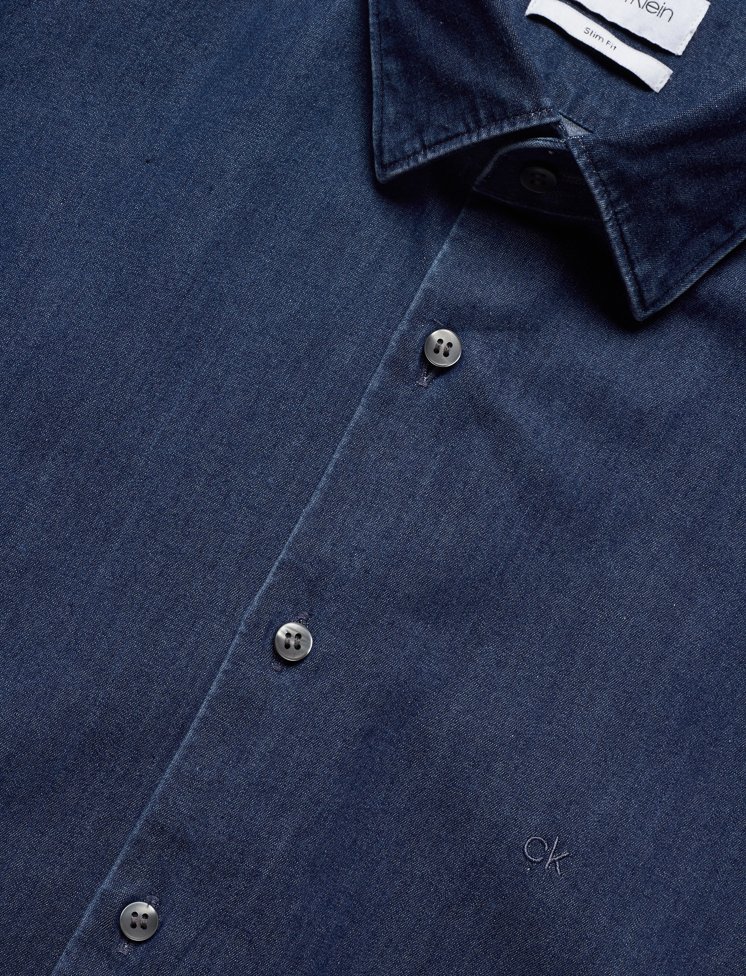 Calvin Klein - DENIM WASHED SLIM SH - blue - 2