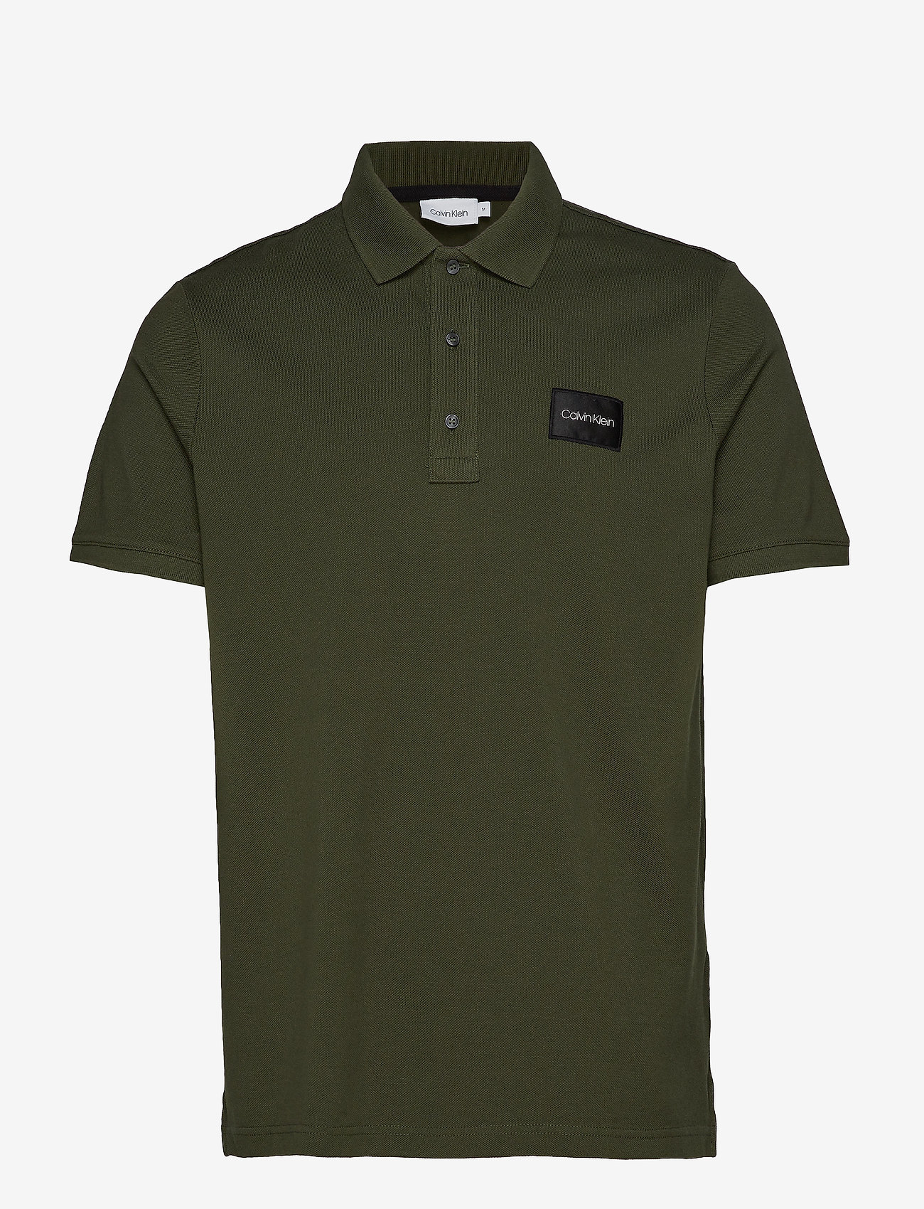 Calvin Klein - PIQUE CONTRAST LOGO POLO - ck dark olive - 0