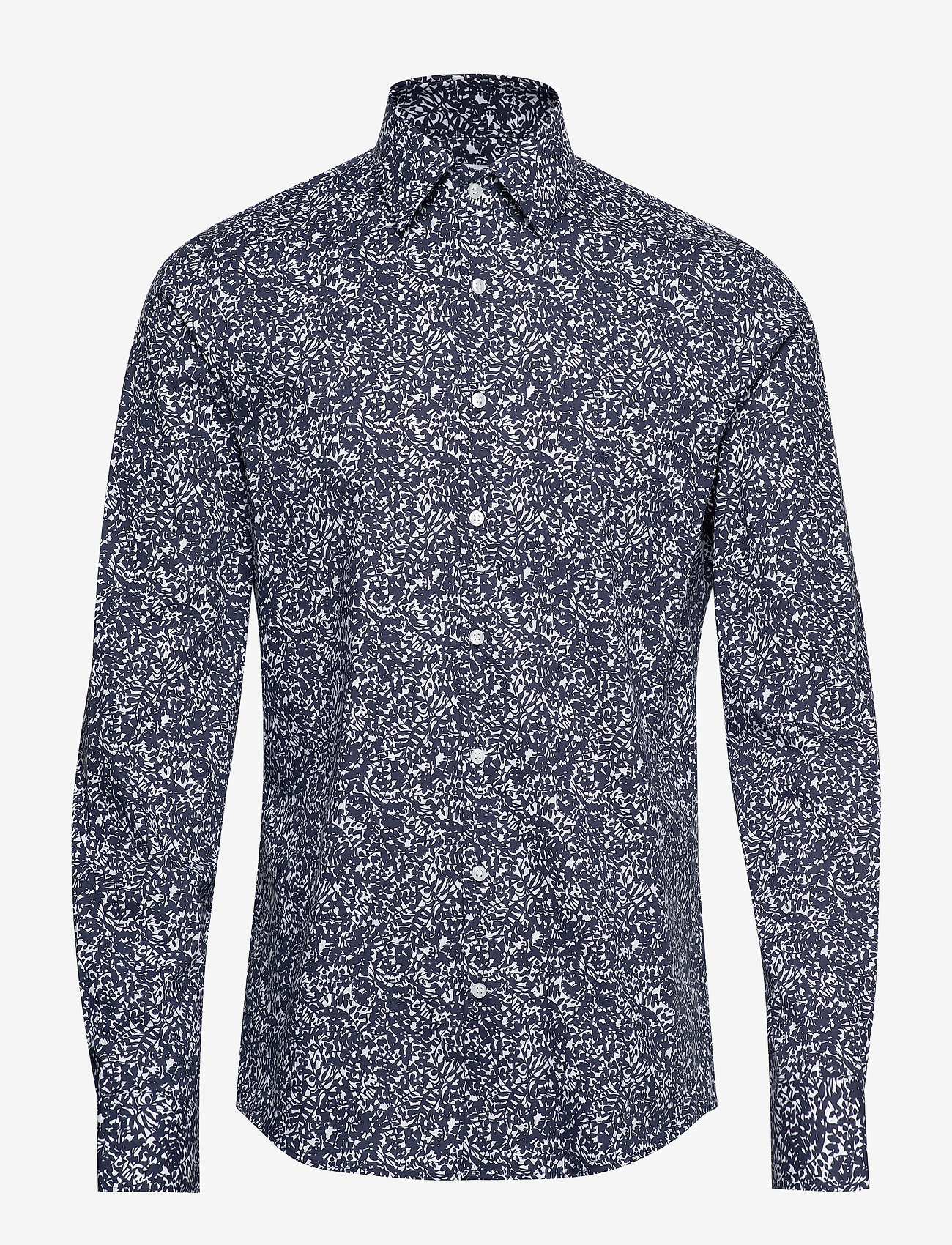 Calvin Klein - FLOWER PRINT STRETCH SLIM SHIRT - navy - 0