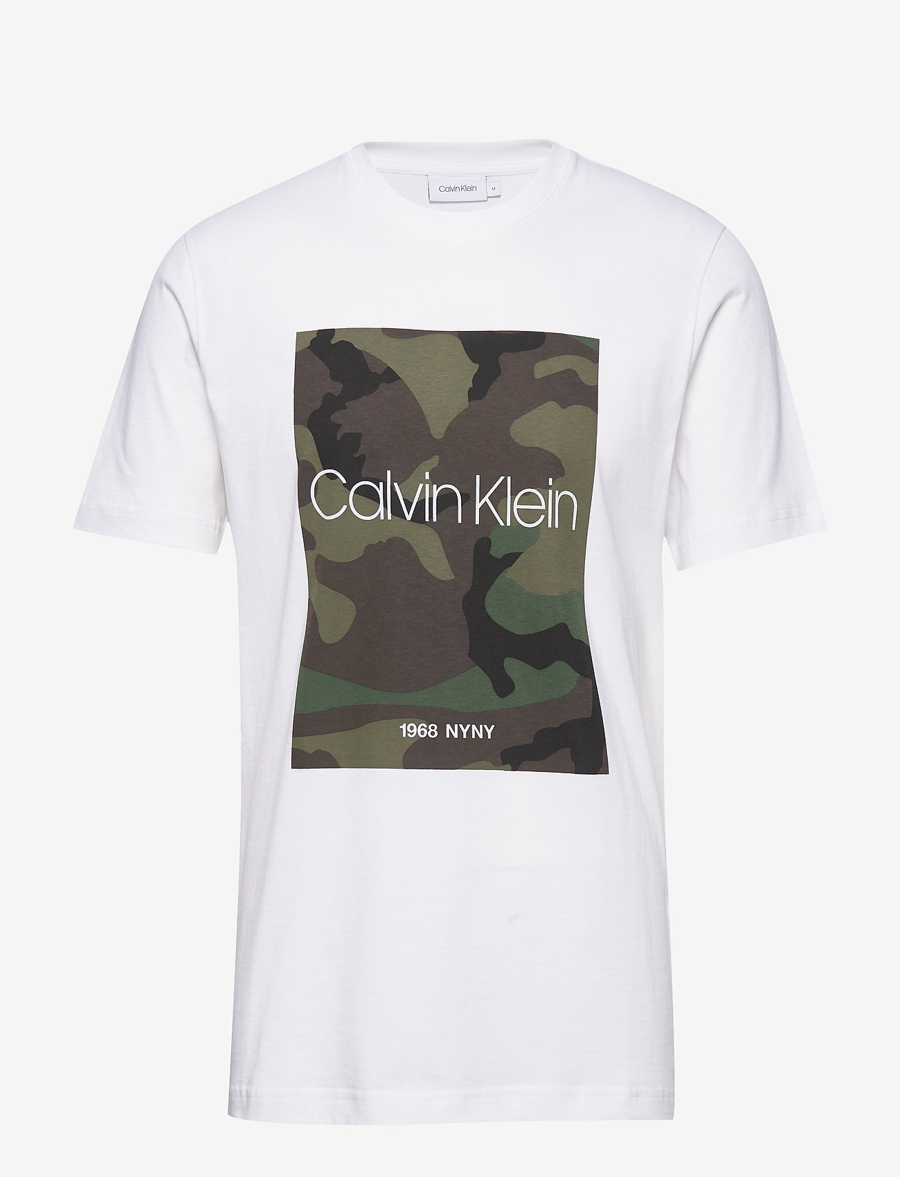 Calvin Klein - PLACEMENT CAMOUFLAGE  T-SHIRT - calvin white - 0