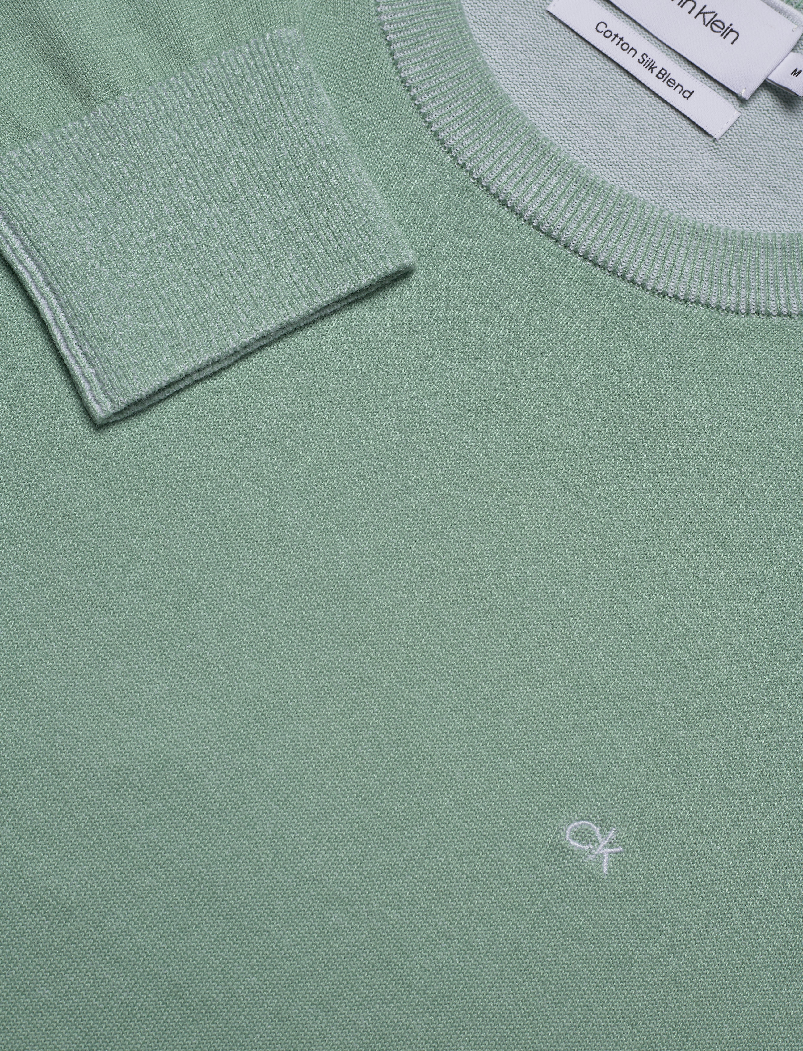 Calvin Klein - COTTON SILK C-NECK SWEATER - granite green - 2