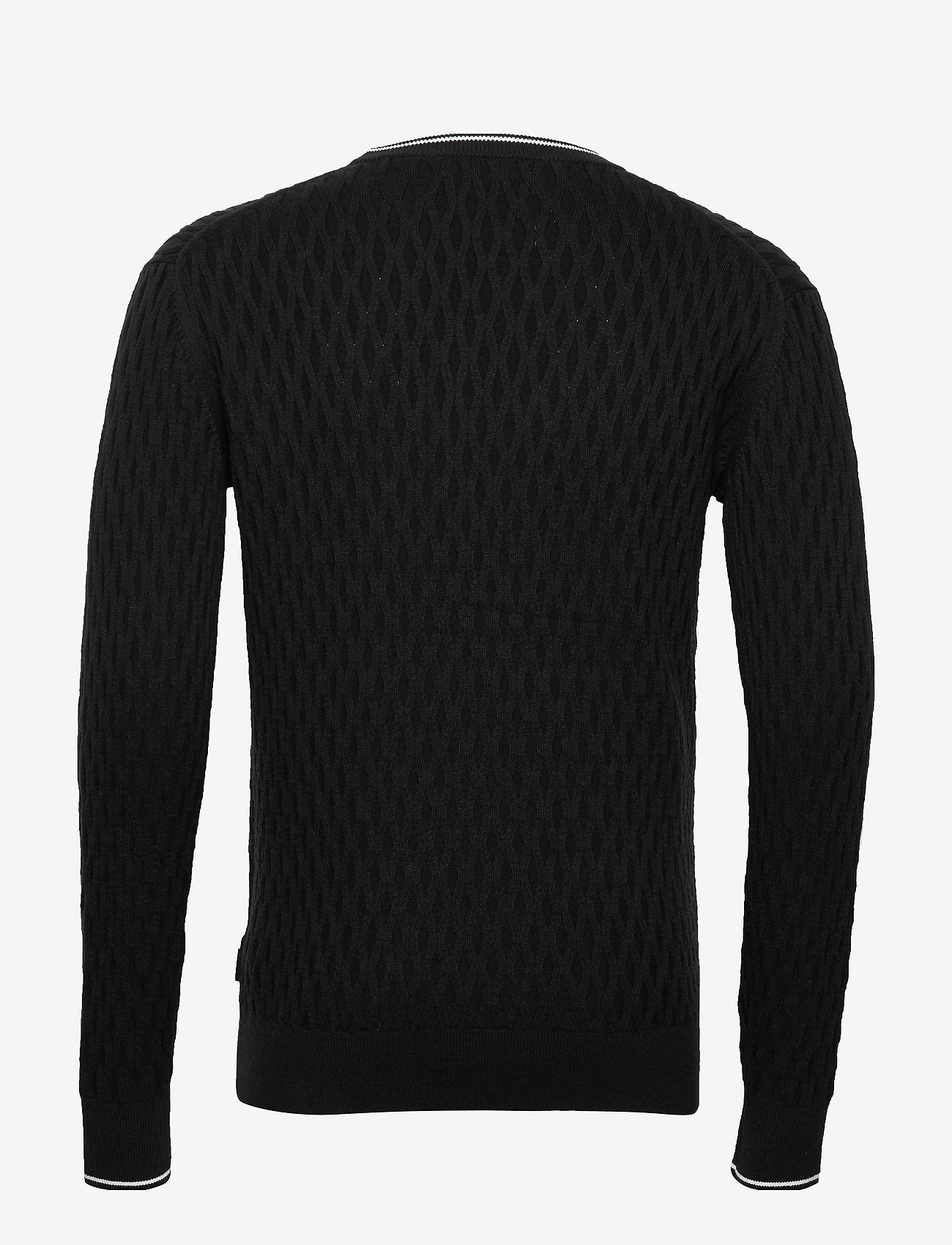 Calvin Klein - COTTON BLEND STRUCTURE SWEATER - calvin black - 1