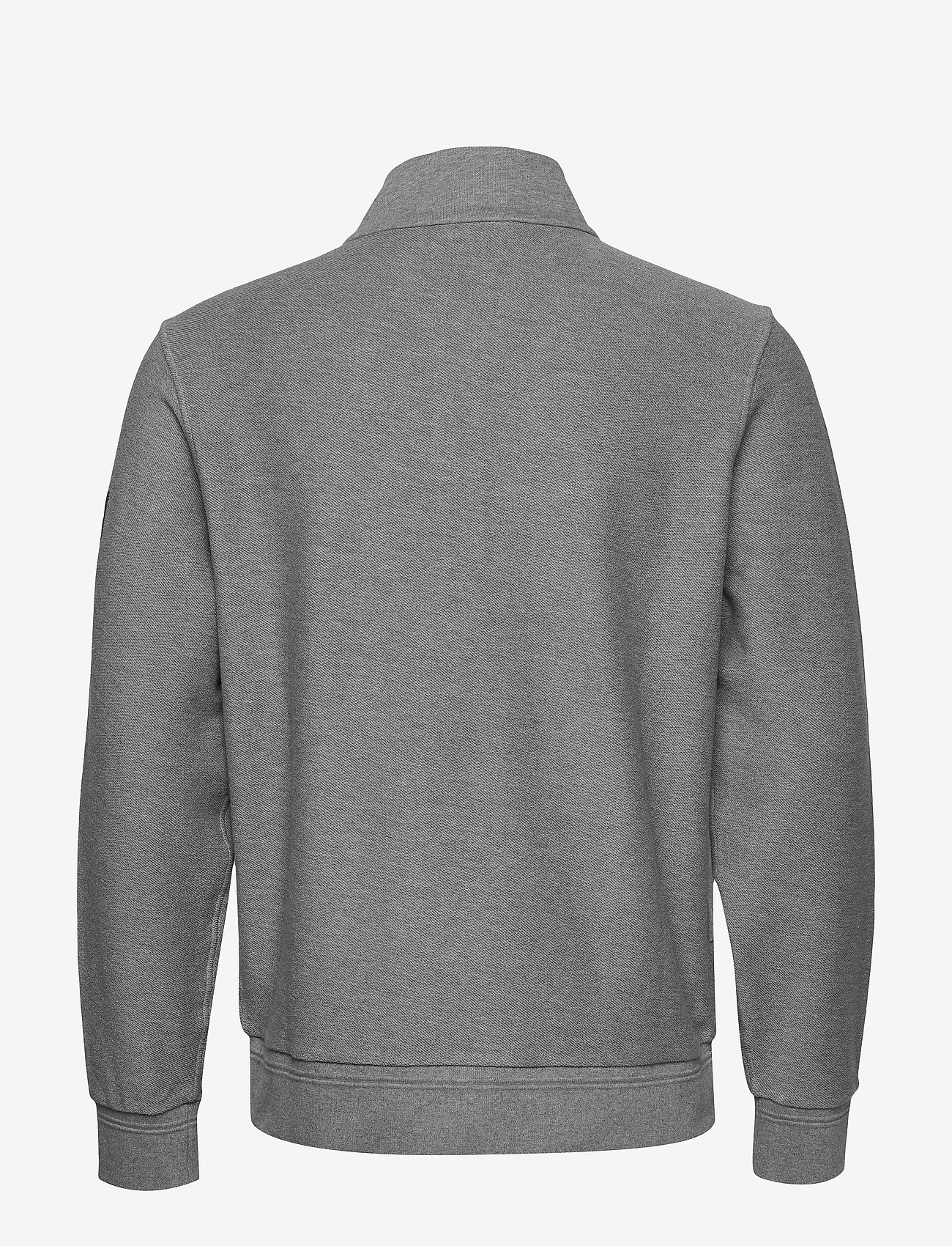 Calvin Klein - TONAL REVERSE HALF ZIP MOCK NECK - mid grey heather - 1