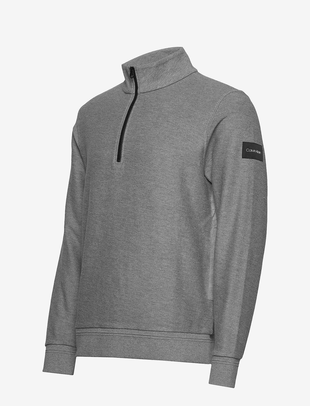Calvin Klein - TONAL REVERSE HALF ZIP MOCK NECK - mid grey heather - 2
