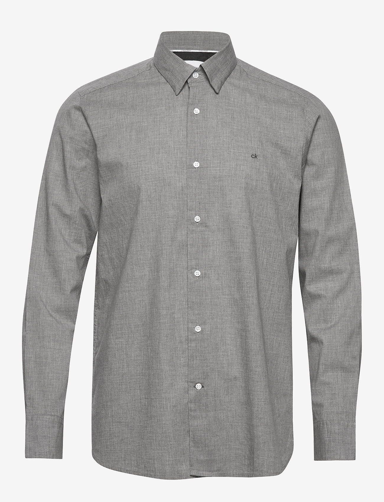 LIGHT HEATHER POPLIN SHIRT - LIGHT GREY HEATHER