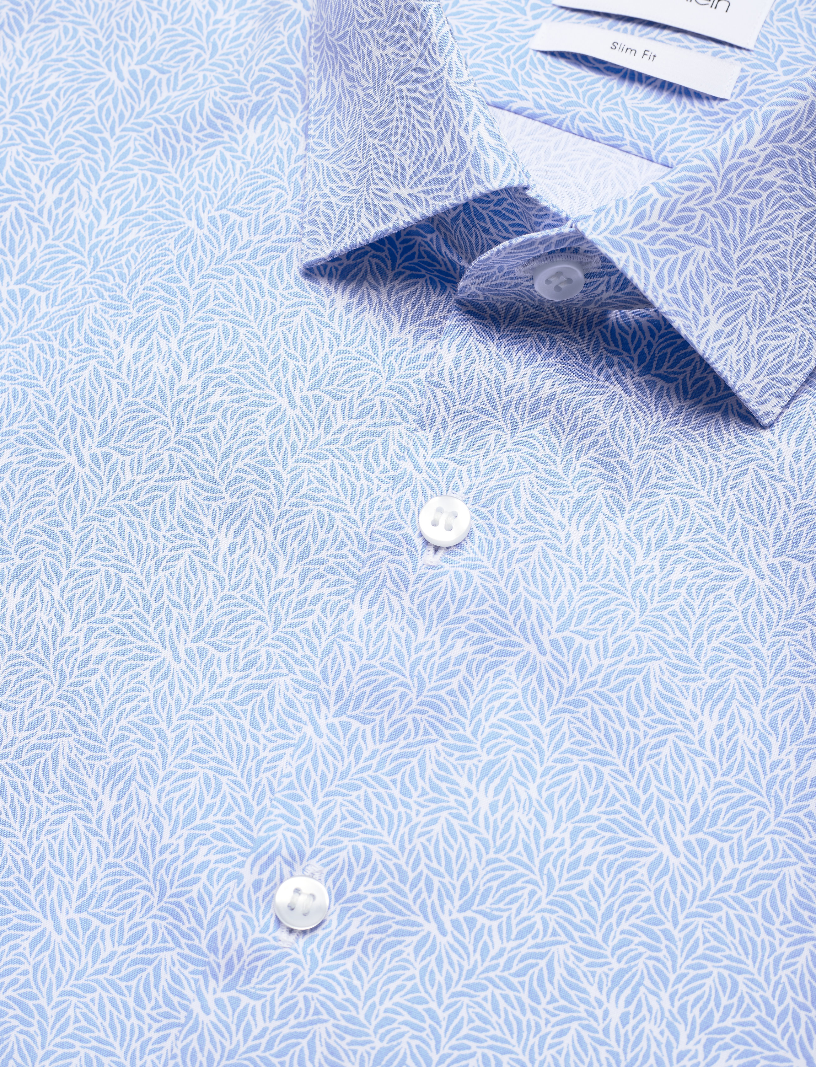 Calvin Klein - PRINTED EASY IRON SL - light blue - 3