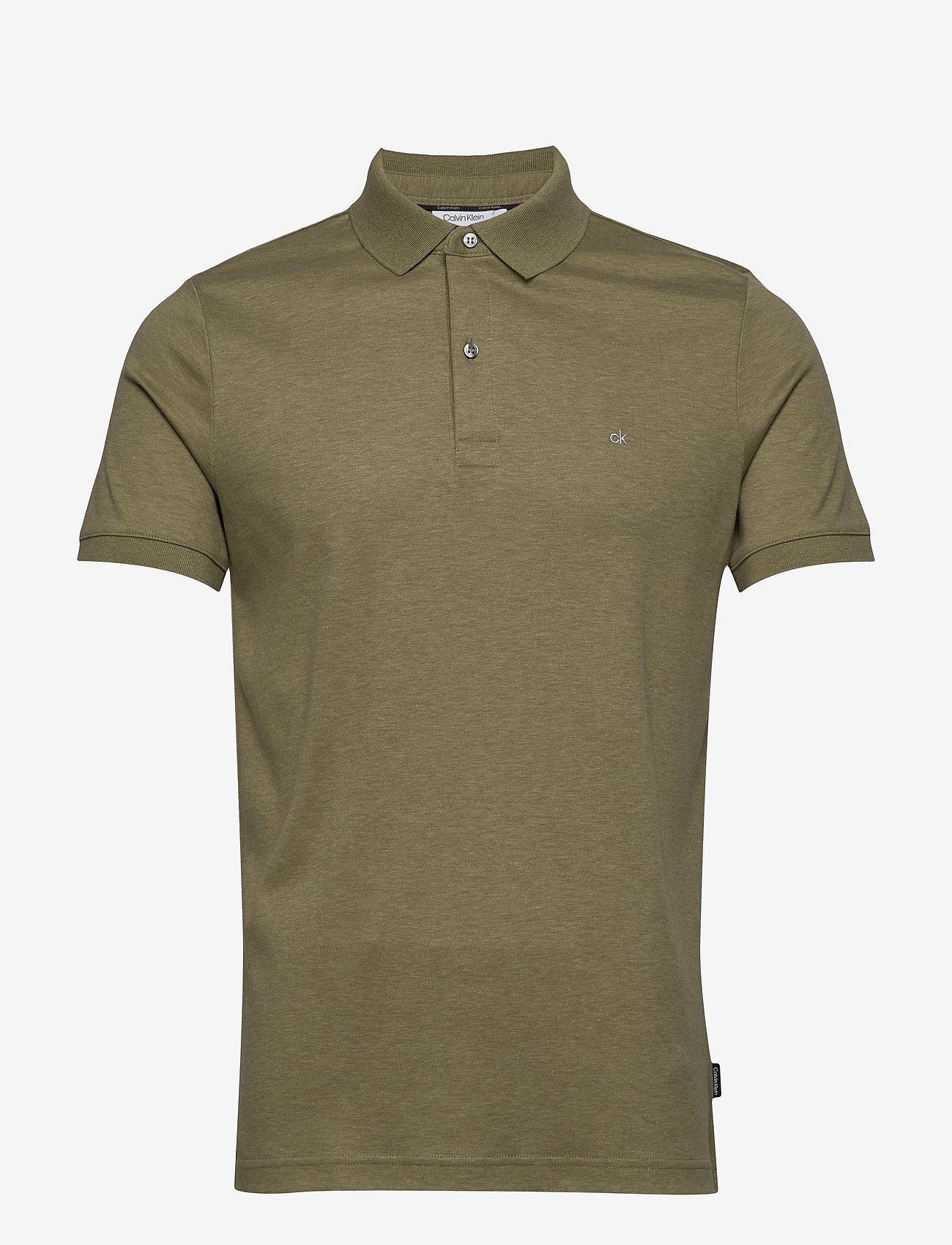 SOFT INTERLOCK SLIM POLO - DELTA GREEN HEATHER