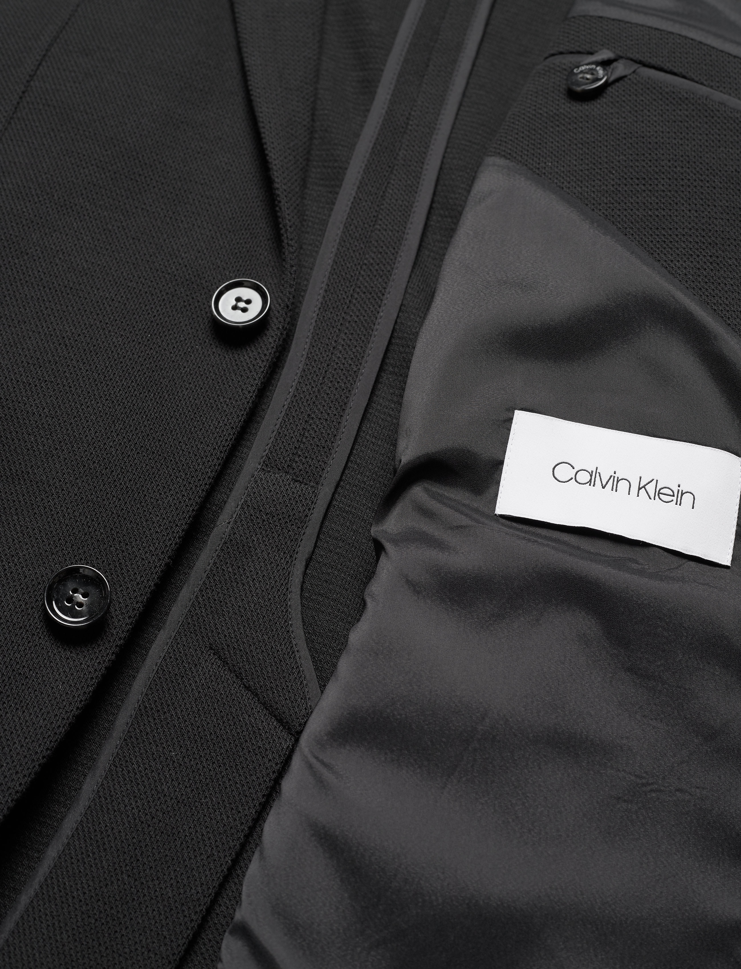 Calvin Klein - DOUBLE KNIT STRUCTURE BLAZER - calvin black - 3