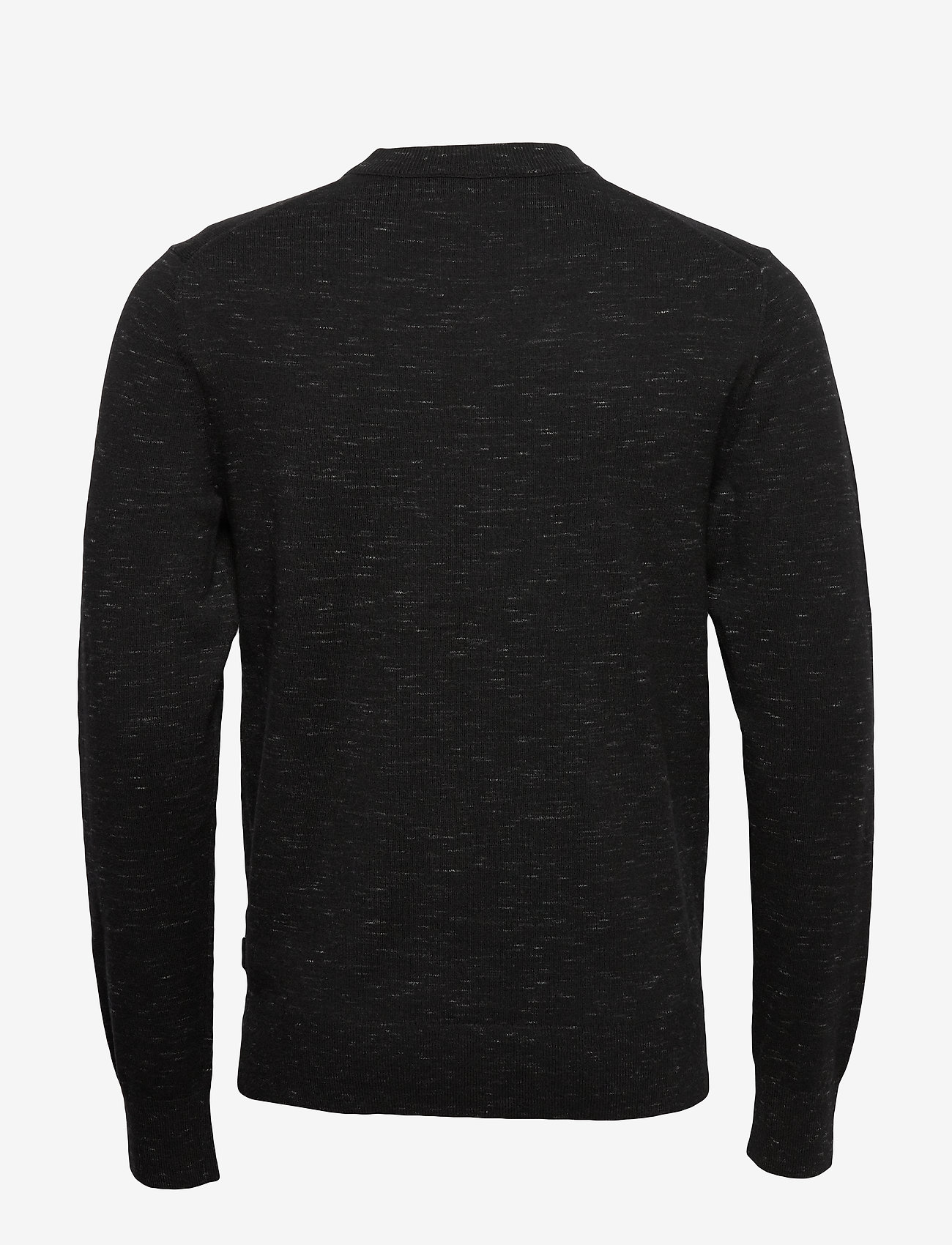 Calvin Klein - SPACE DYE C-NECK SWEATER - space dye - black / ecru - 1