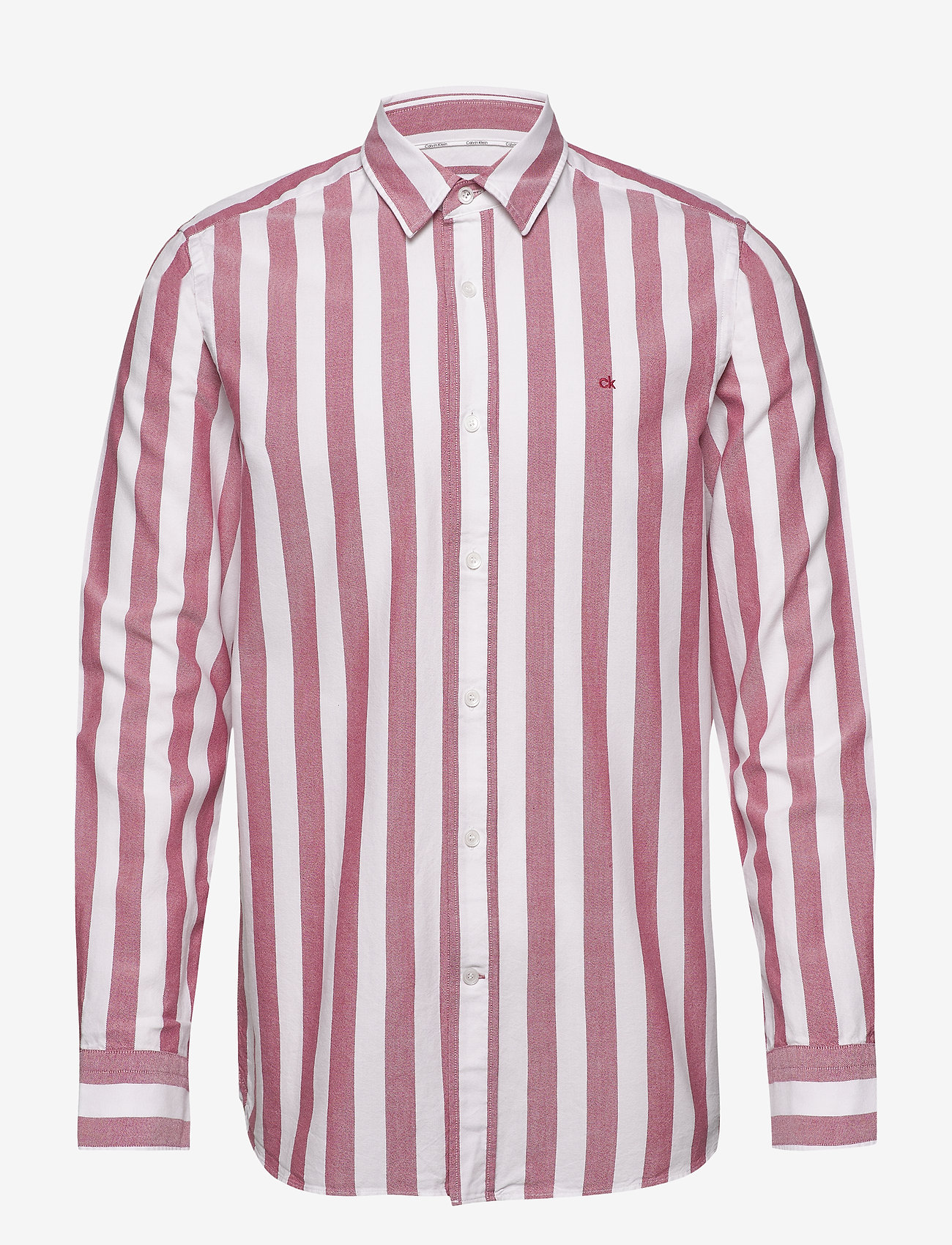 Calvin Klein - COTTON OXFORD STRIPE - bold stripe - white / anthem r - 0