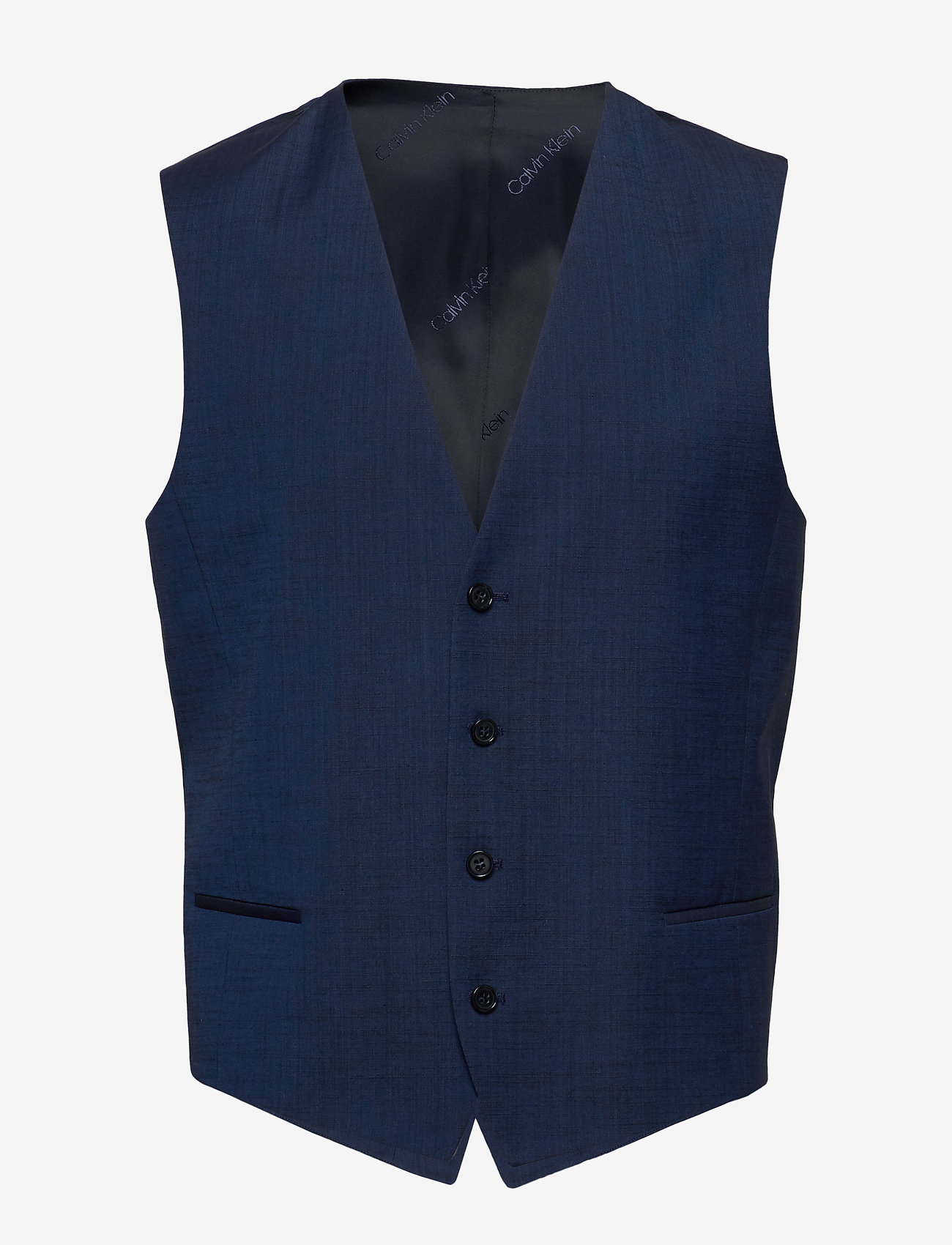 Calvin Klein - WOOL COTTON TROPICAL WAISTCOAT - regal navy - 0