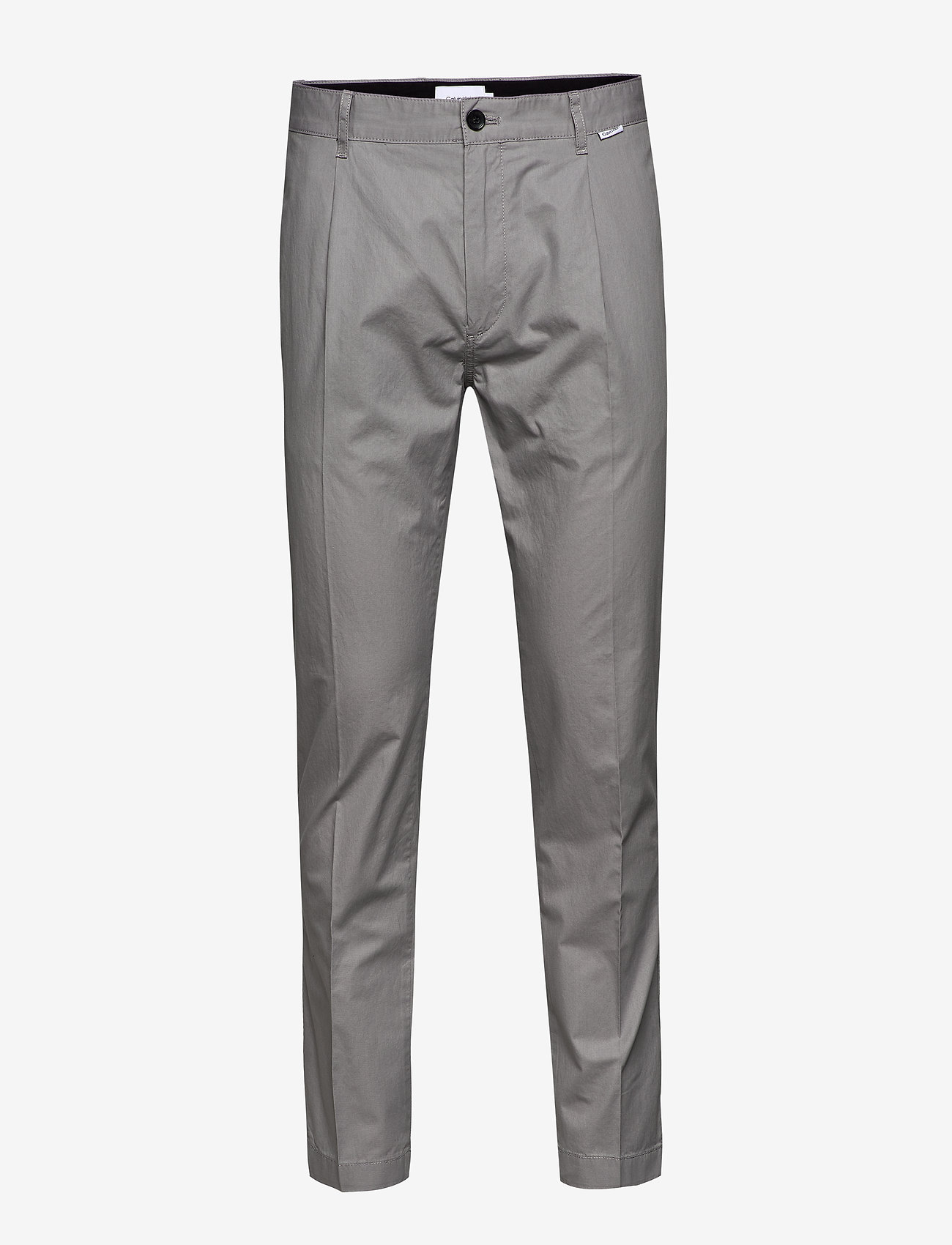 Calvin Klein - TAPERED PLEAT LIGHT TWILL PANT - alloy - 0