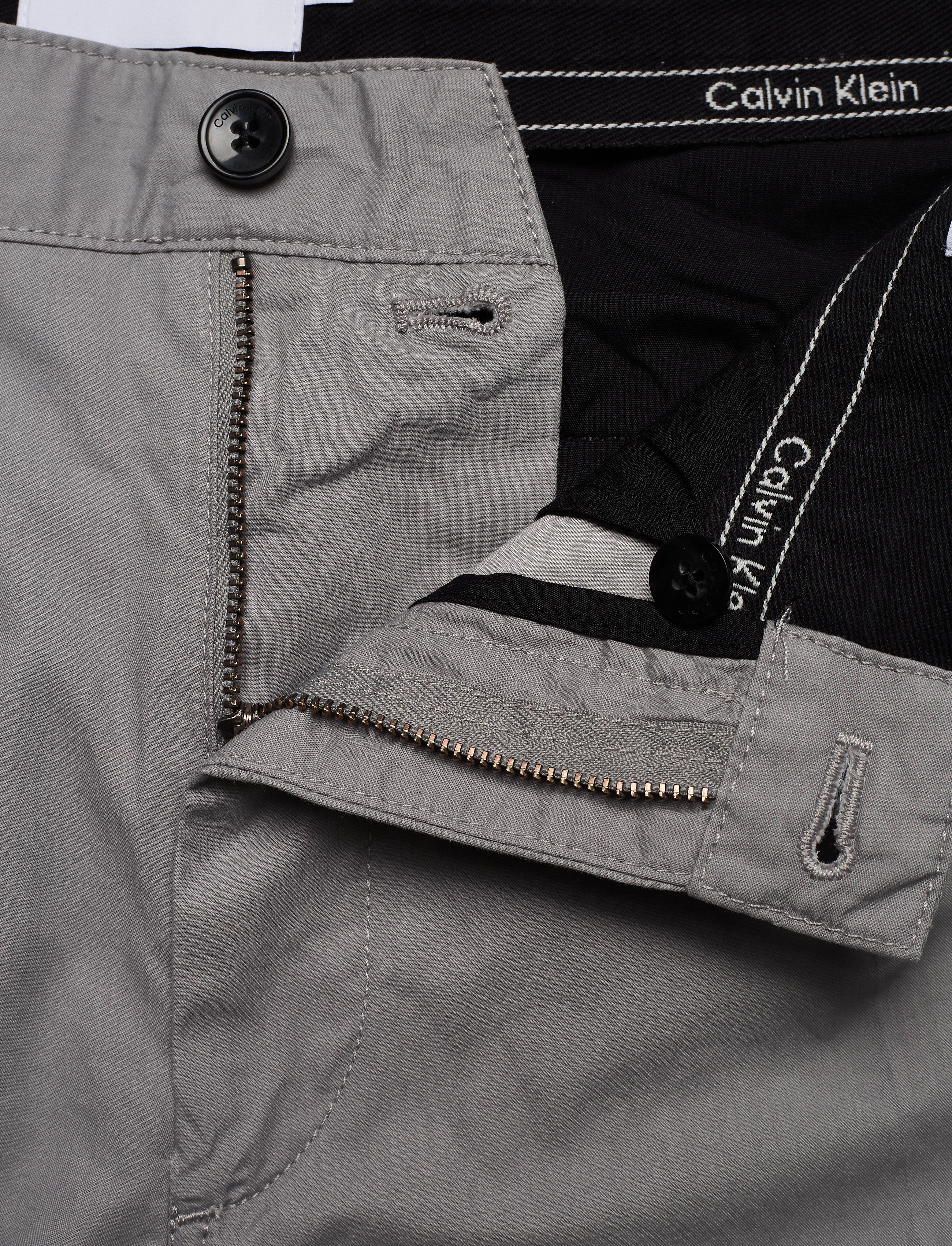Calvin Klein - TAPERED PLEAT LIGHT TWILL PANT - alloy - 3