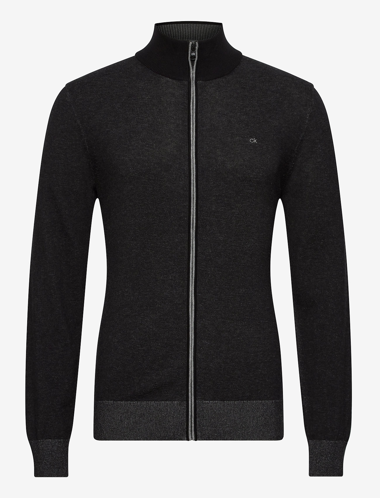Calvin Klein - COTTON SILK ZIP THROUGH CARDIGAN - ck black - 0