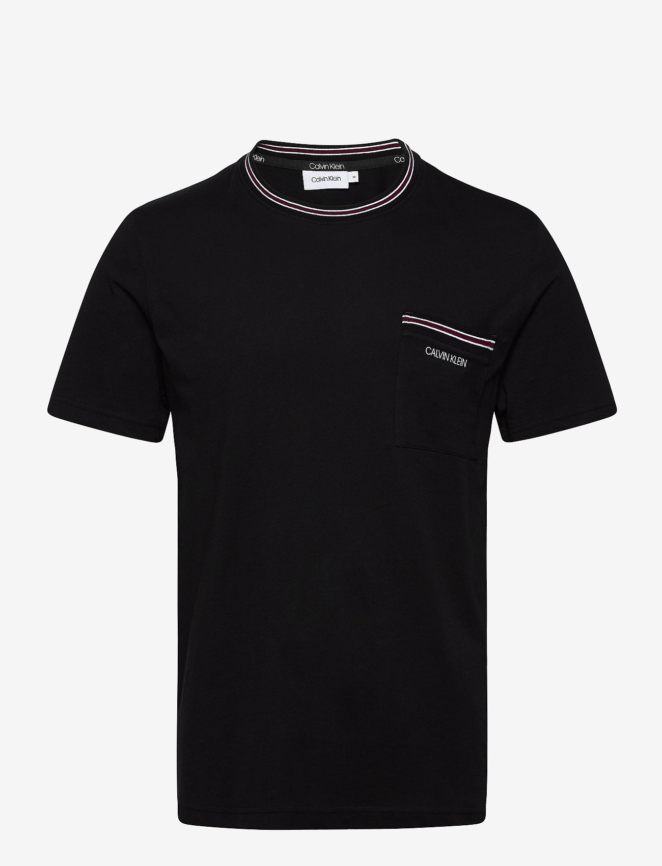 Calvin Klein - RINGER POCKET T-SHIRT - ck black - 0