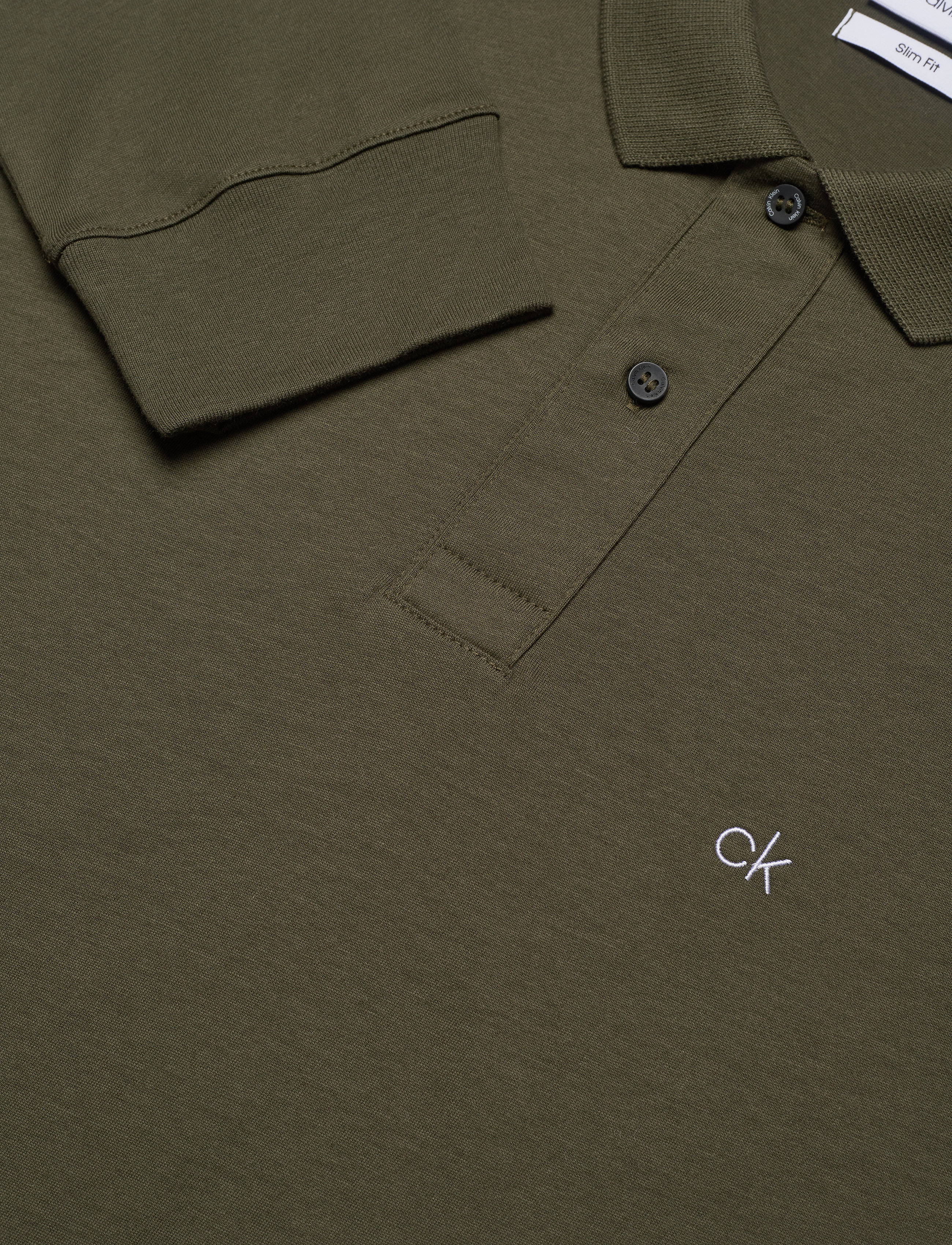Calvin Klein - LIQUID TOUCH LONG SLEEVE POLO - dark olive - 2