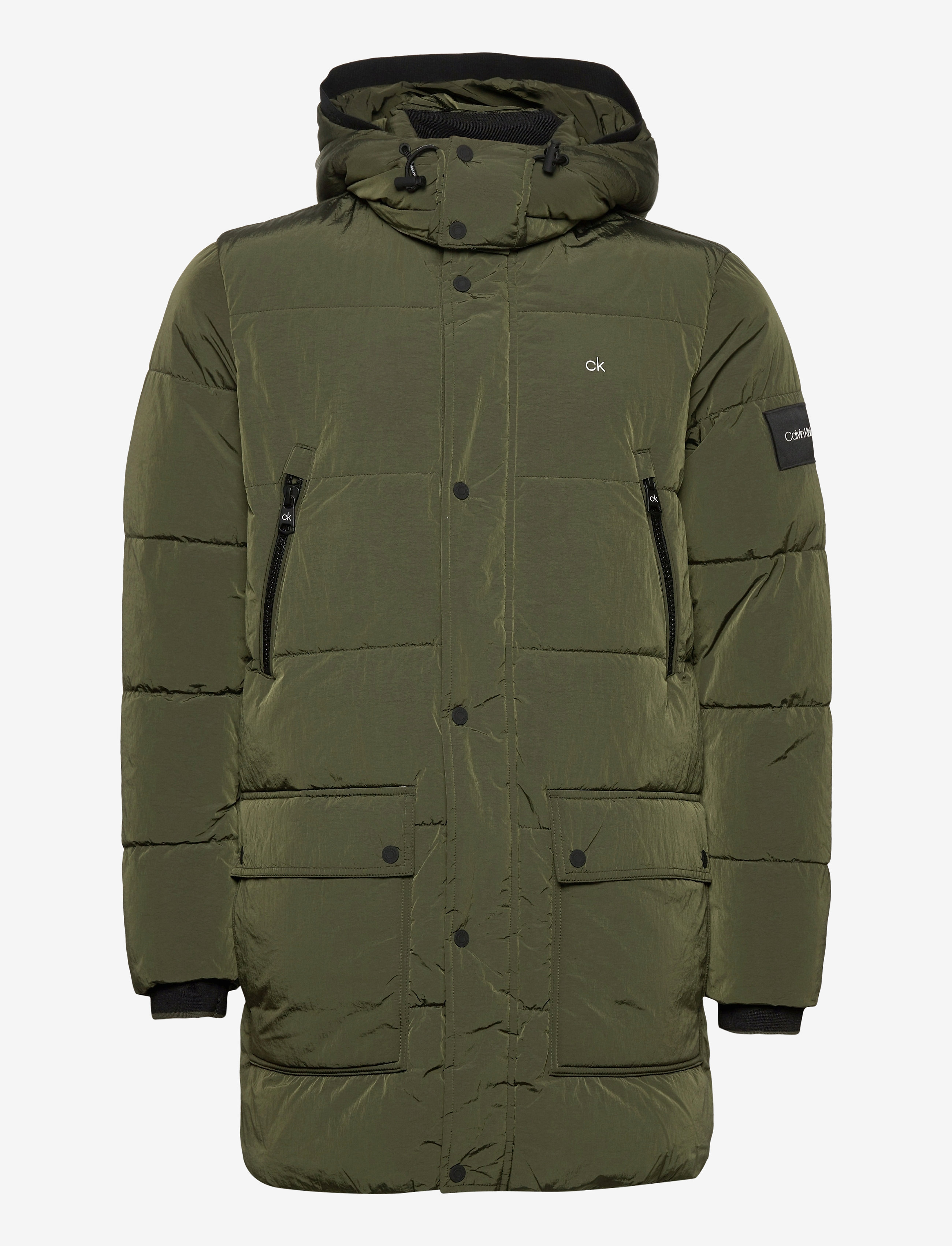 Calvin Klein - CRINKLE NYLON LONG LENGTH JACKET - dark olive - 2