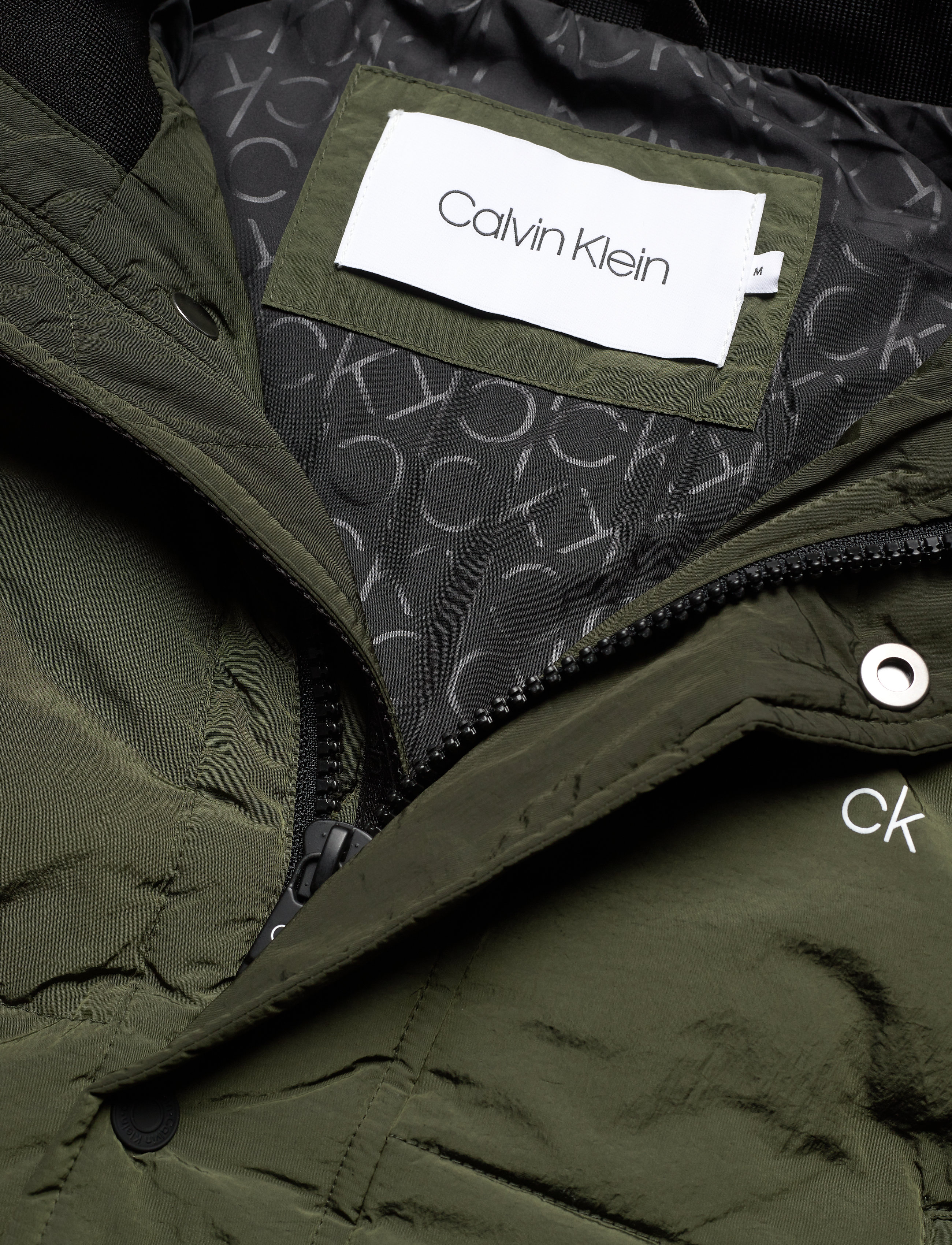 Calvin Klein - CRINKLE NYLON LONG LENGTH JACKET - dark olive - 5