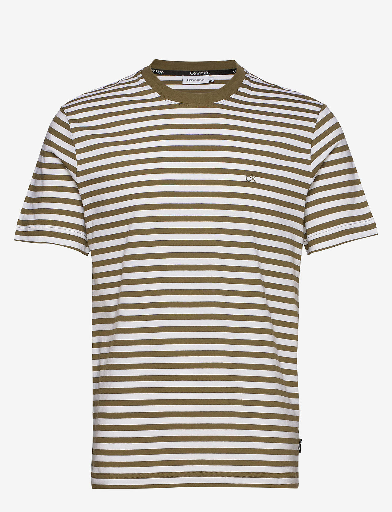 STRIPE OLIVE TREE/BRIGHT WHITE