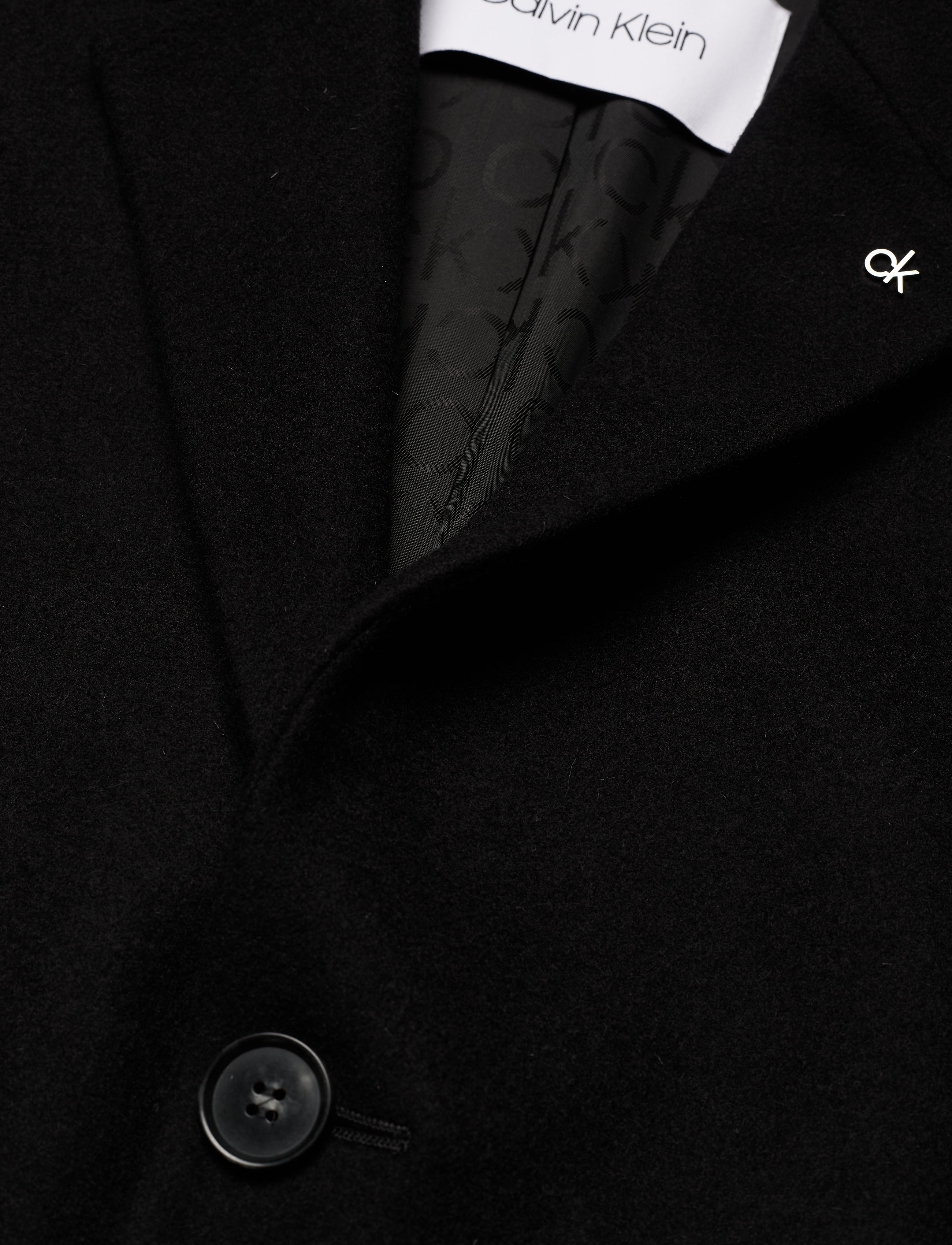 Calvin Klein - WOOL CASHMERE CROMBIE COAT - ck black - 2