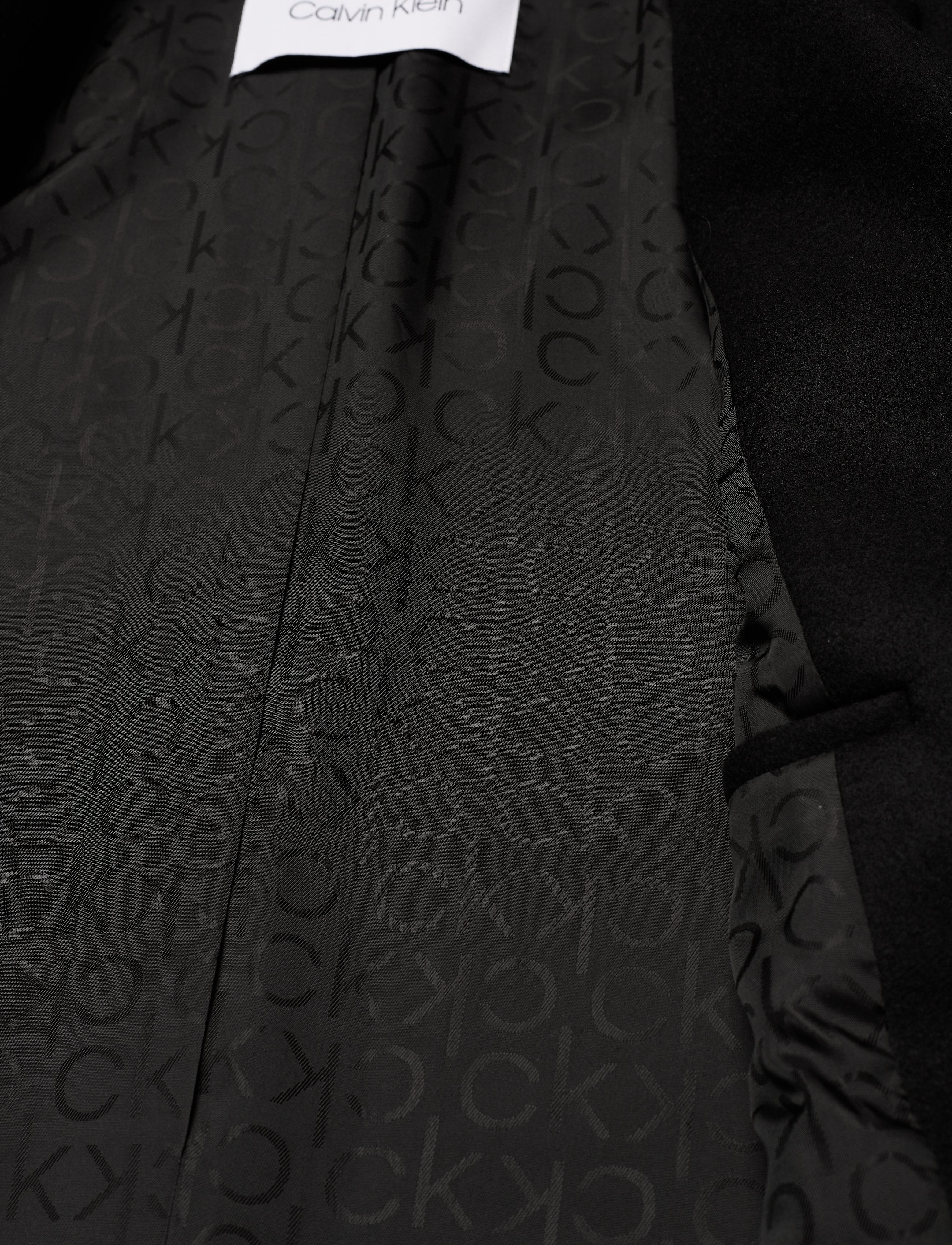 Calvin Klein - WOOL CASHMERE CROMBIE COAT - ck black - 4