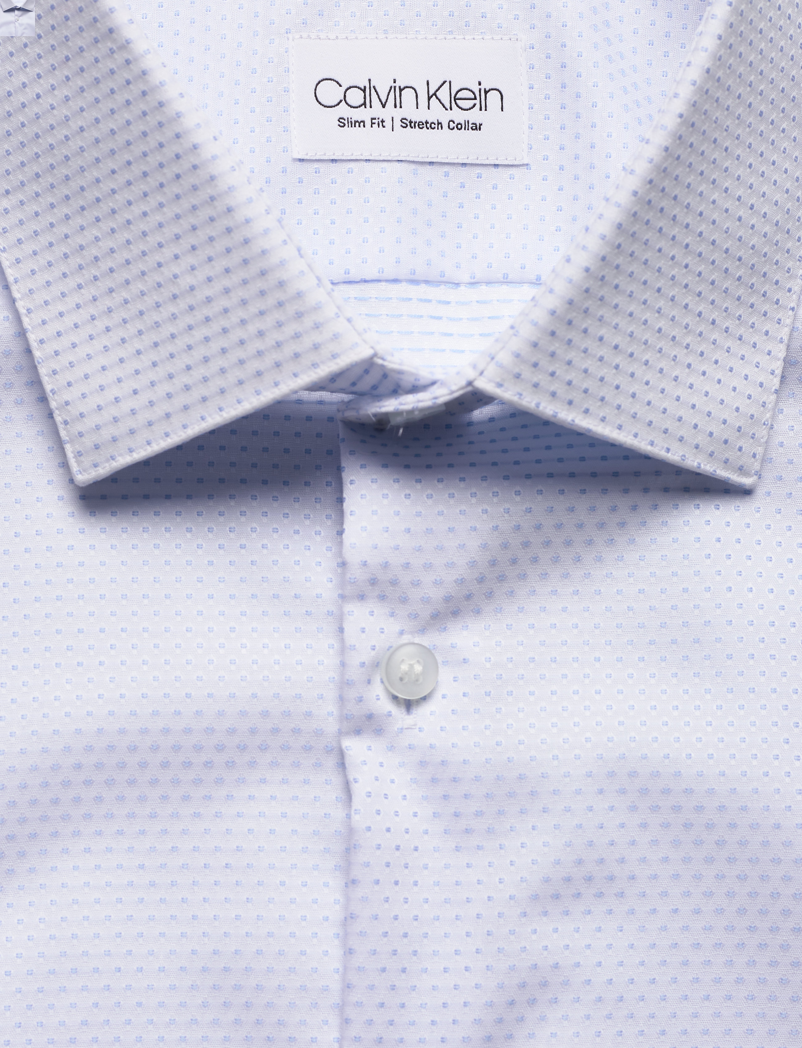 Calvin Klein - STRETCH COLLAR DOBBY SLIM SHIRT - light blue - 2