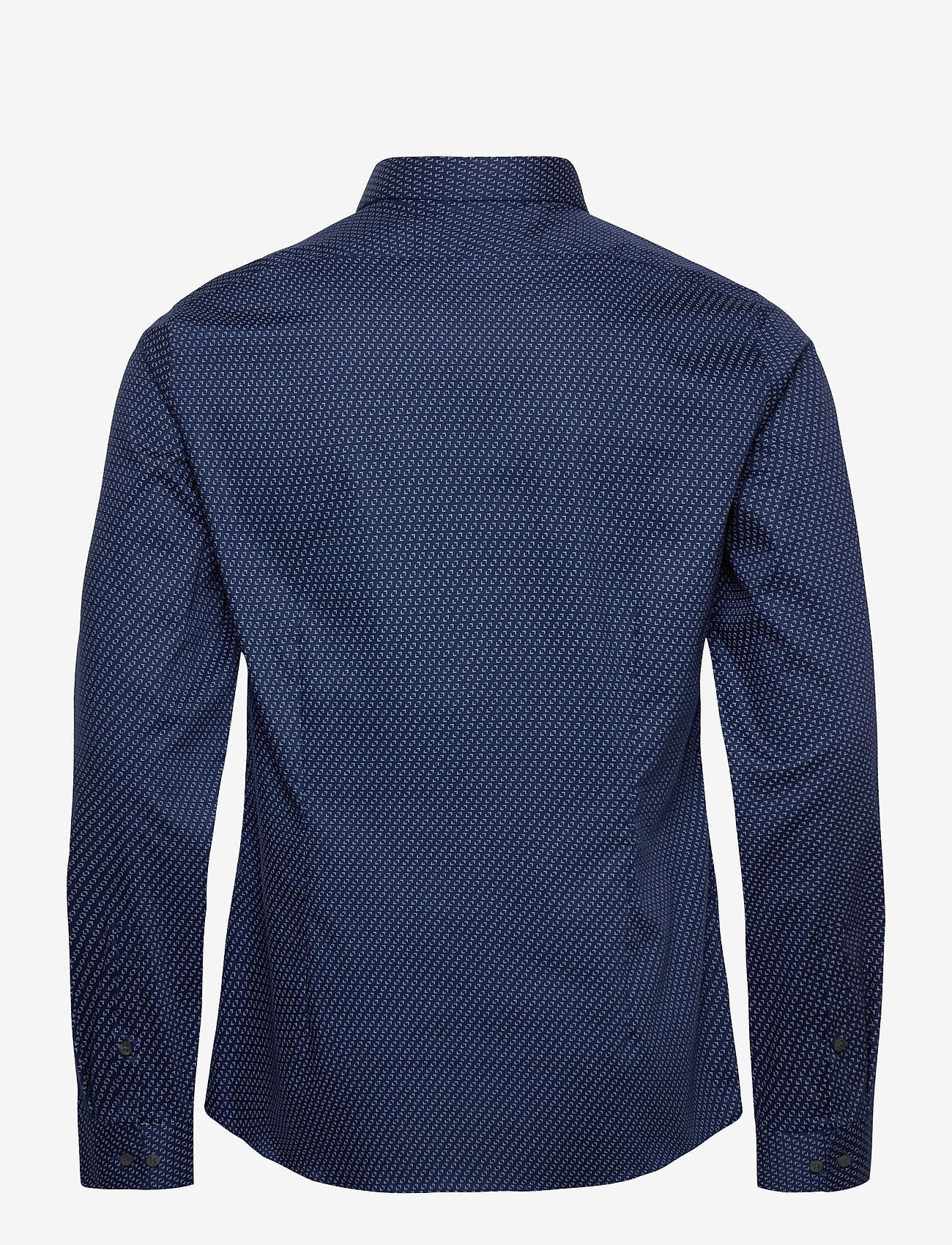 Calvin Klein - STRETCH COLLAR PRINT SLIM SHIRT - navy - 1