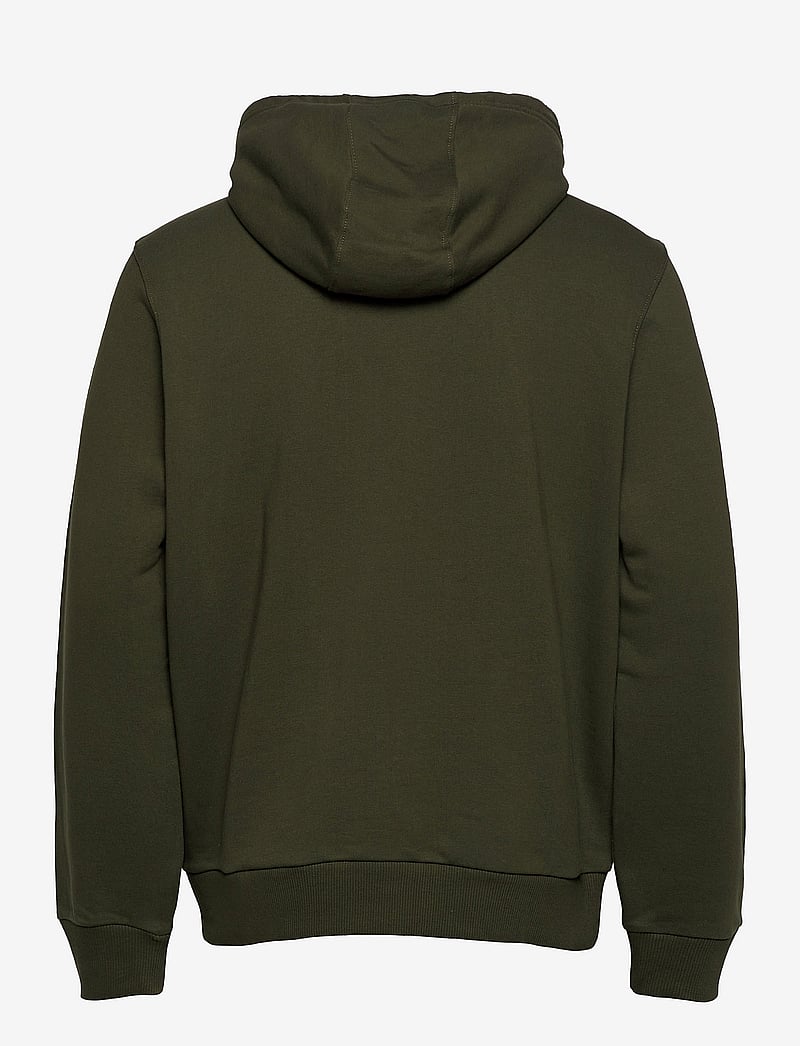Calvin Klein - TEXT REVERSE FRONT LOGO HOODIE - dark olive - 1