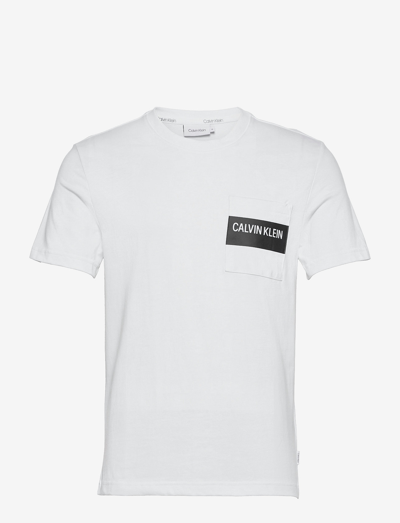 Calvin Klein - BOLD STRIPE POCKET T-SHIRT - bright white - 0