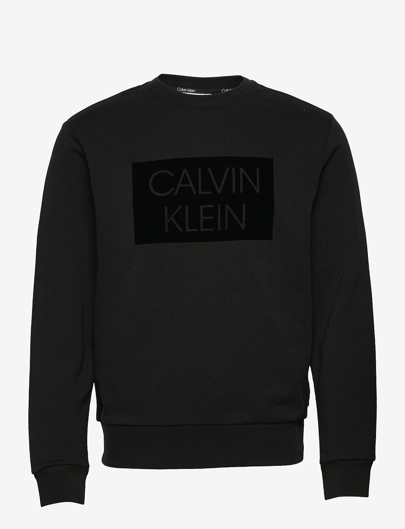 Calvin Klein - FLOCK BOX LOGO SWEATSHIRT - ck black - 0