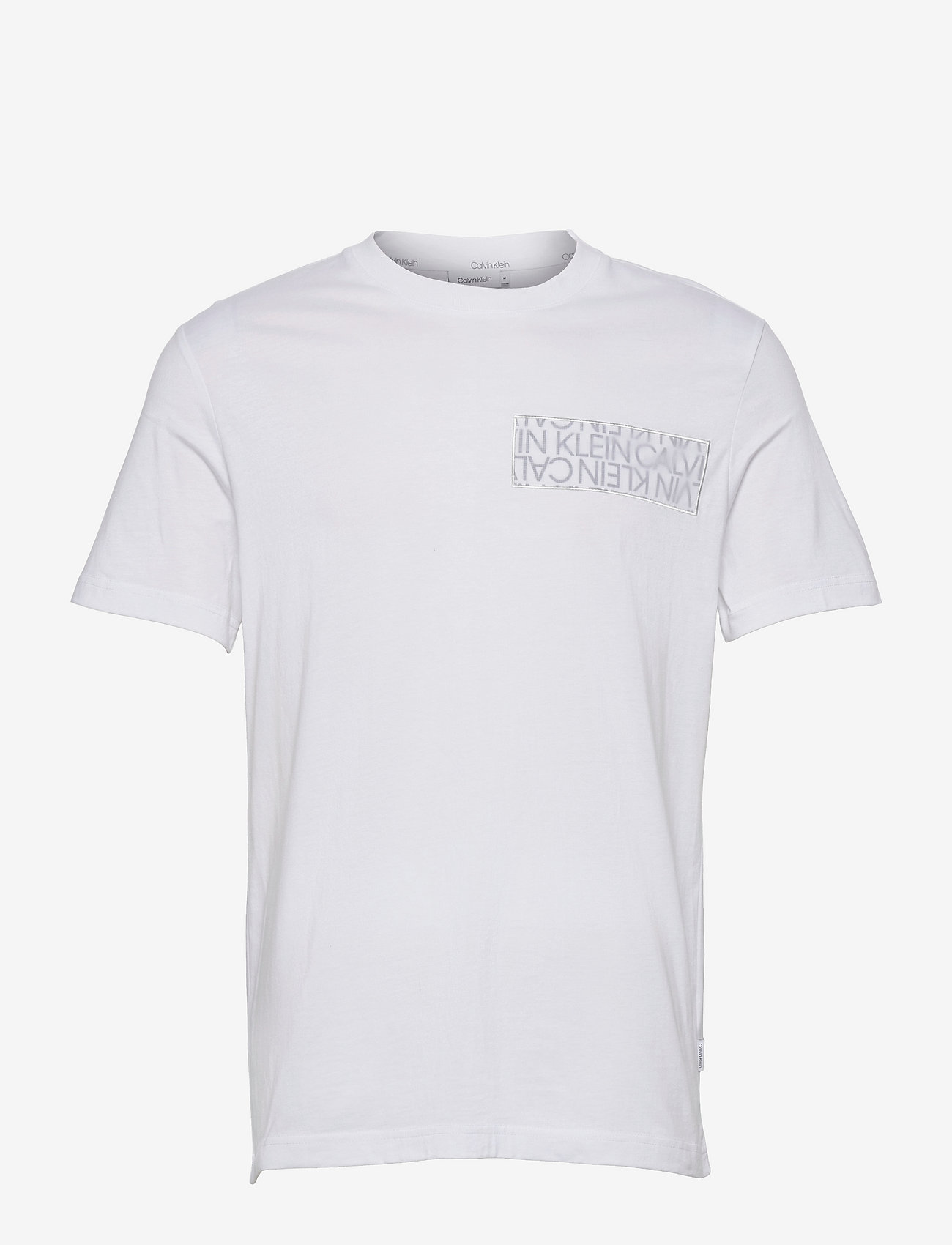 Calvin Klein - LOGO LINES BADGE T-SHIRT - bright white - 0
