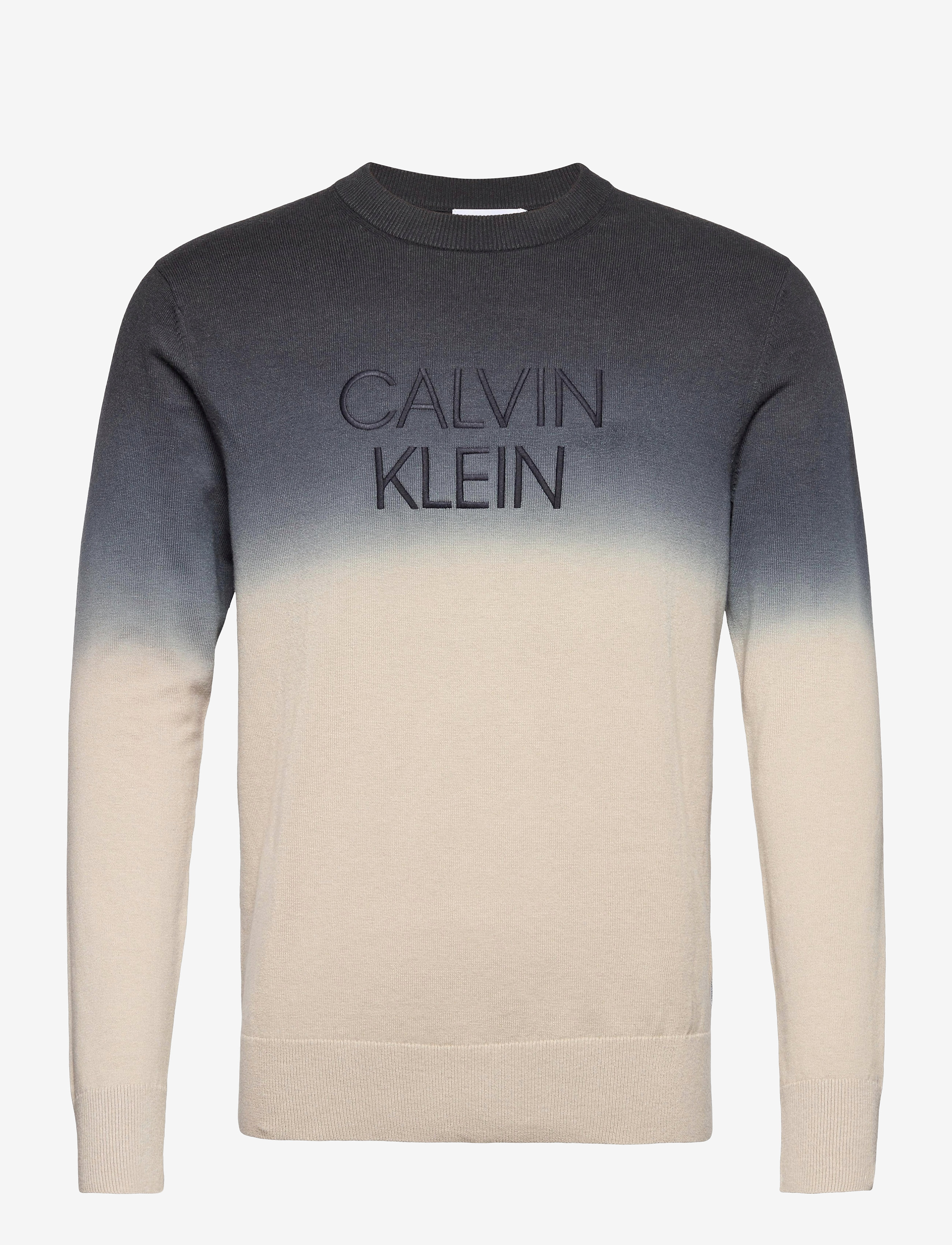 Calvin Klein - DIP DYED EMBROIDERY LOGO SWEATER - ck black - 0