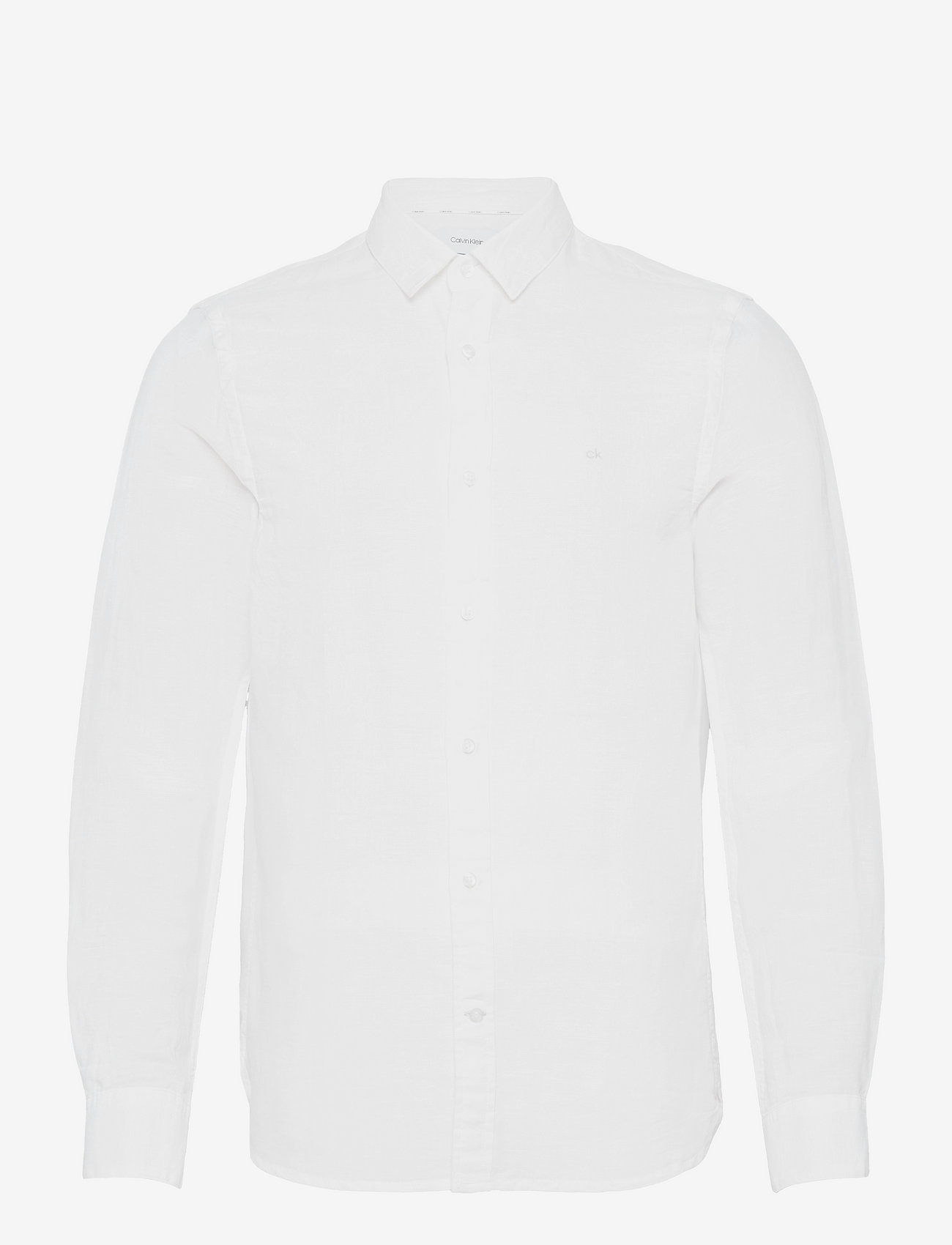 Calvin Klein - SLIM FIT COTTON LINEN SHIRT - bright white - 0
