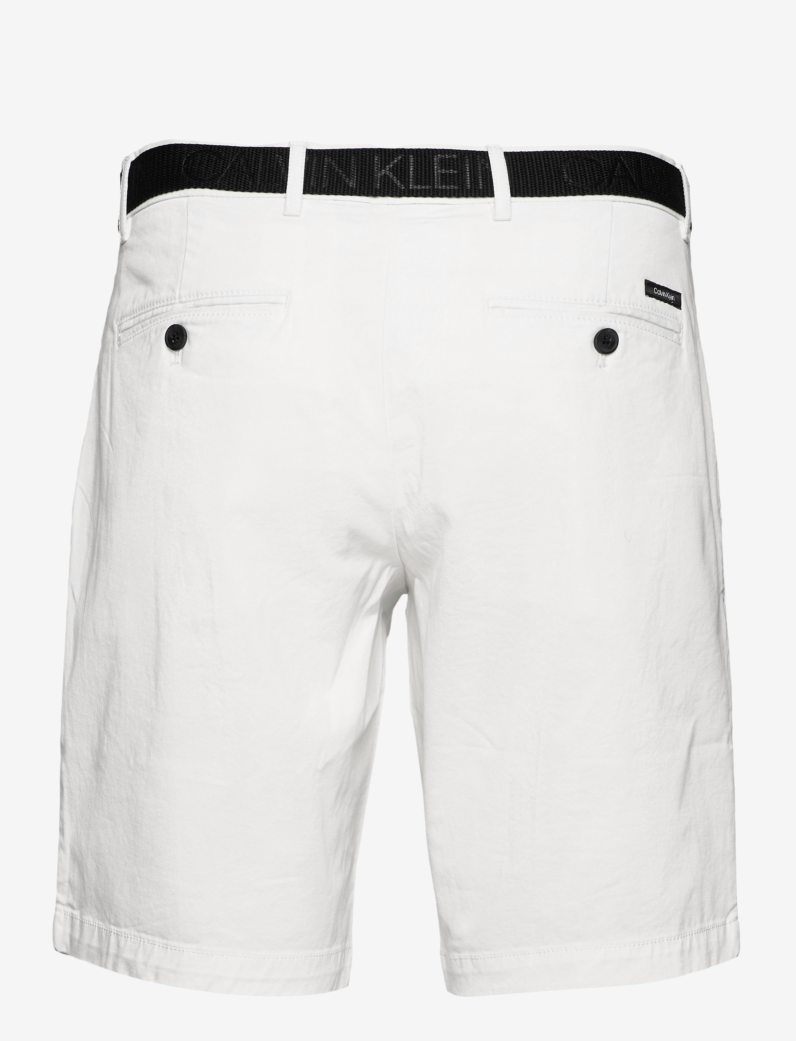 Calvin Klein - GARMENT DYE BELTED SHORTS - bright white - 1