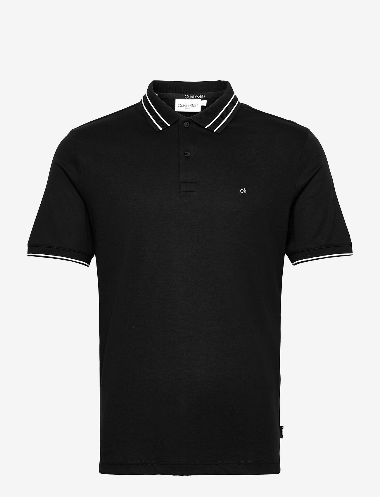 Calvin Klein - LIQUID TOUCH TIPPING SLIM POLO - ck black - 0