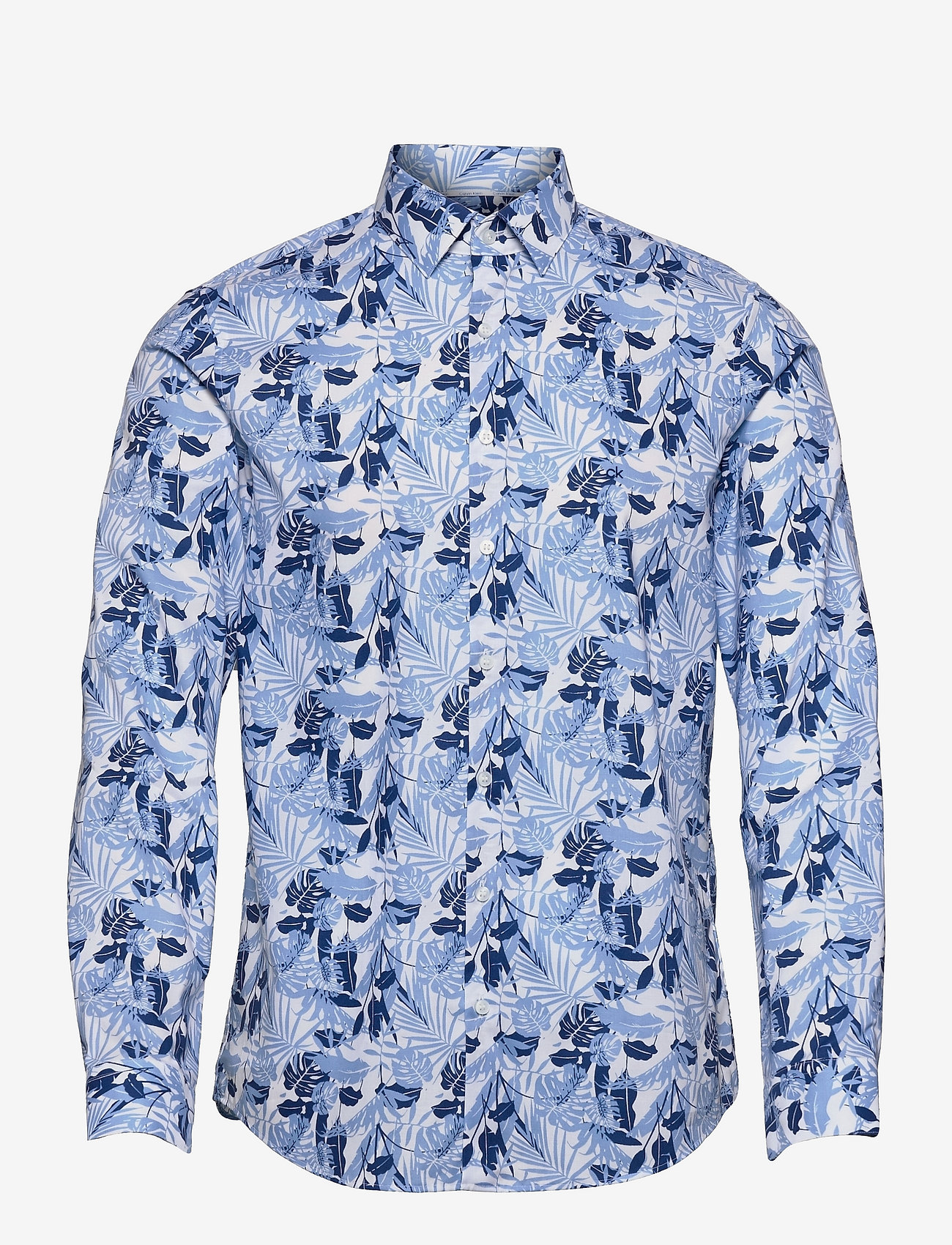 Calvin Klein - FLOWER PRINT STRETCH SLIM SHIRT - light blue - 0