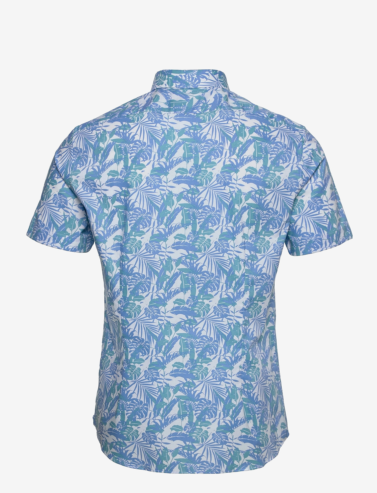 Calvin Klein - FLOWER STRETCH S/S SLIM SHIRT - fountain blue - 1