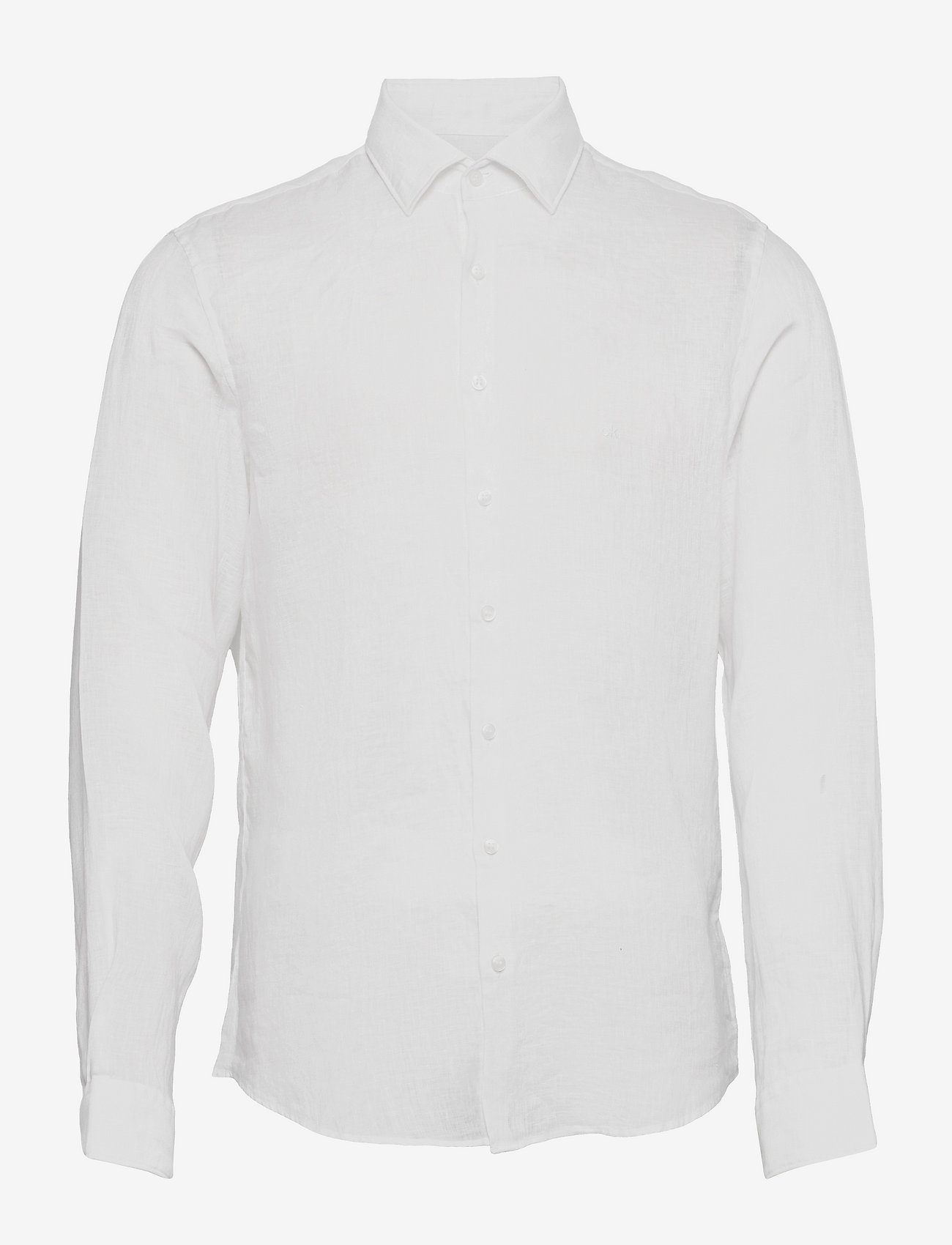 LINEN SOLID SLIM SHIRT - WHITE