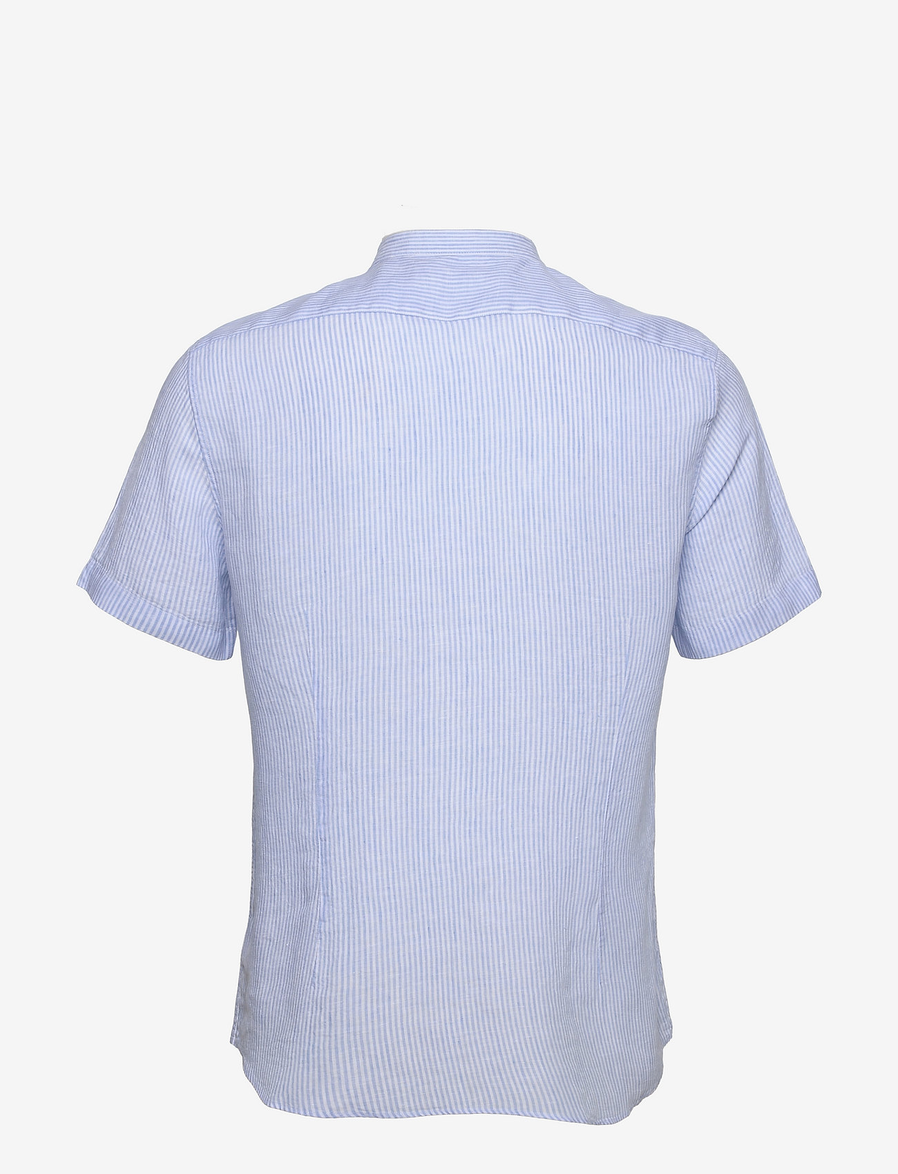 Calvin Klein - LINEN STRIPE S/S SLIM SHIRT - light blue - 1
