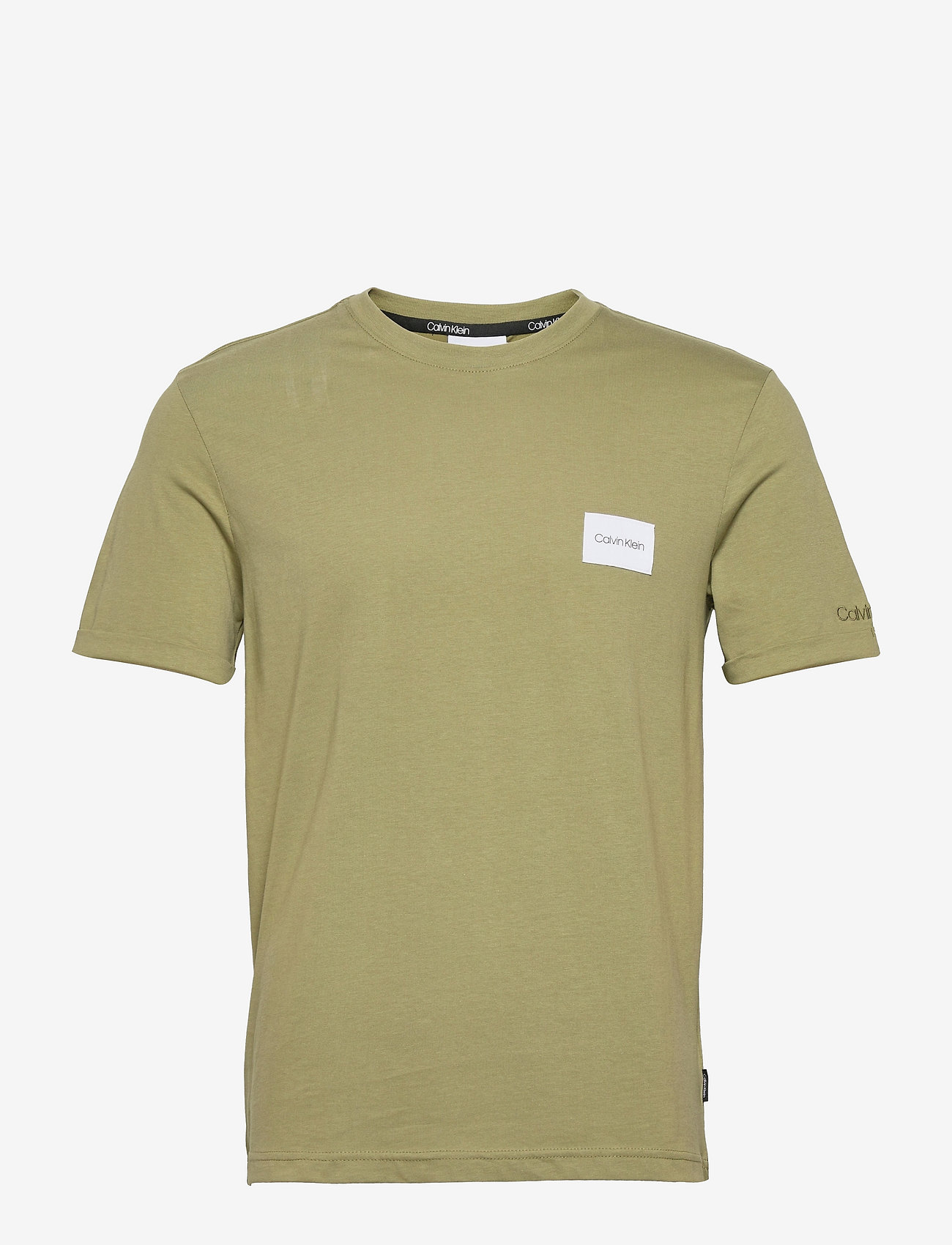 Calvin Klein - TURN-UP LOGO SLEEVE T-SHIRT - delta green - 0
